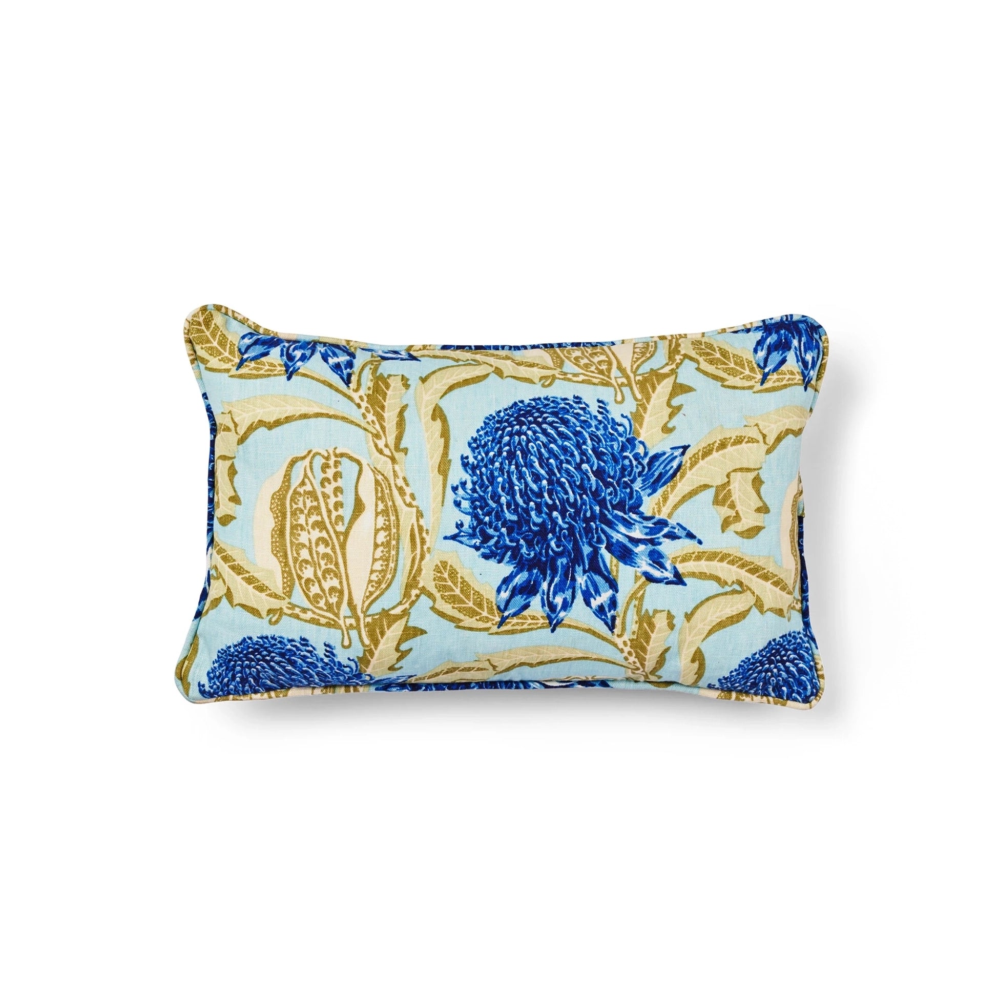 State of Waratah Blue Bolster Cushion Cover