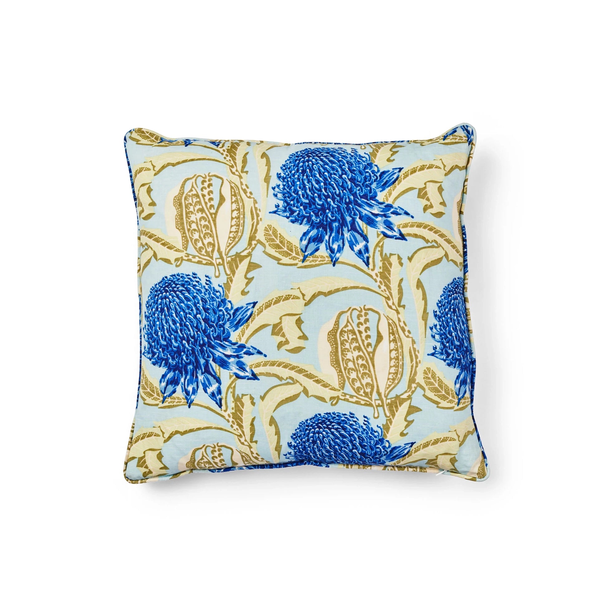State of Waratah Blue Medium Cushion Cover