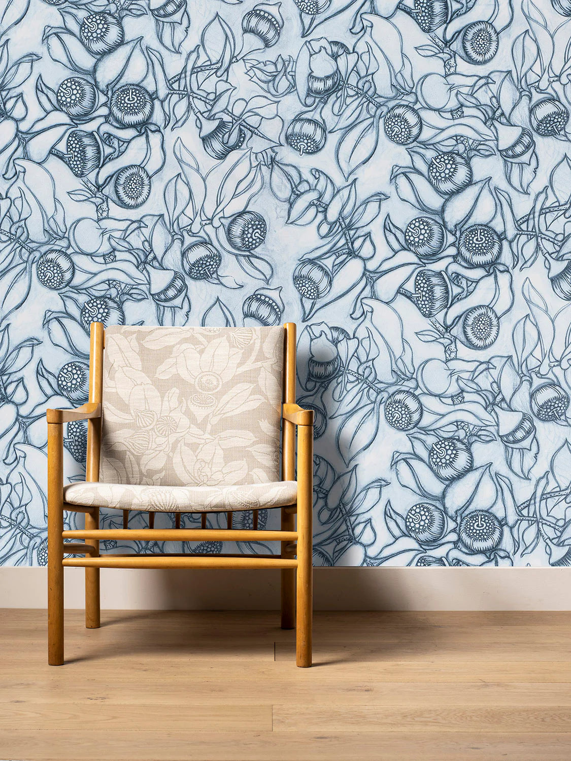 Mottlecah Sketch Blue Wallpaper