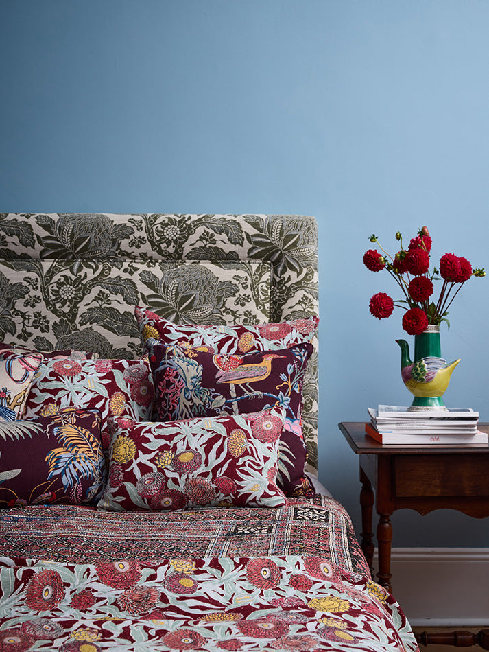 Everlasting Claret Bolster Cushion Cover