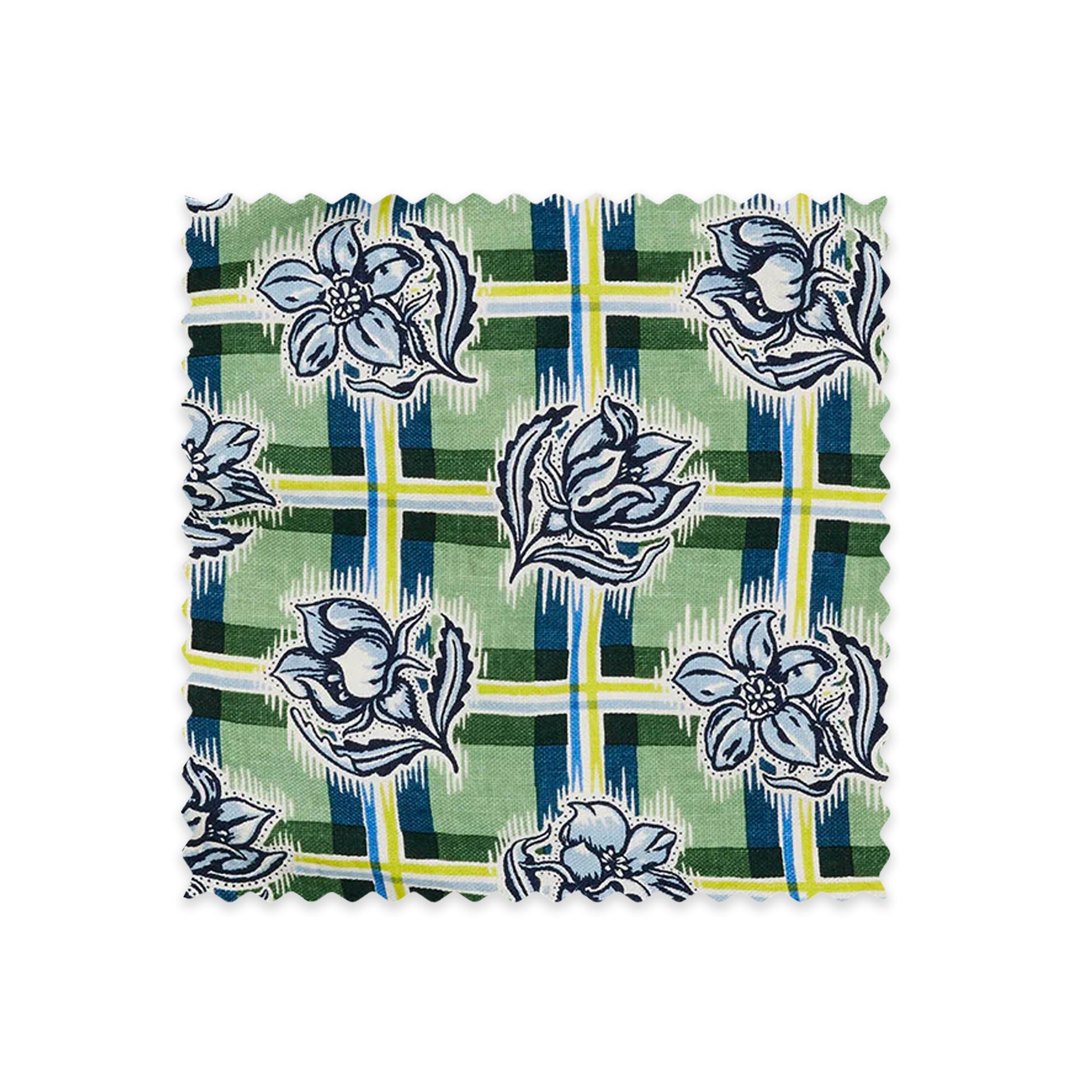 Madras Garden Linen Swatch