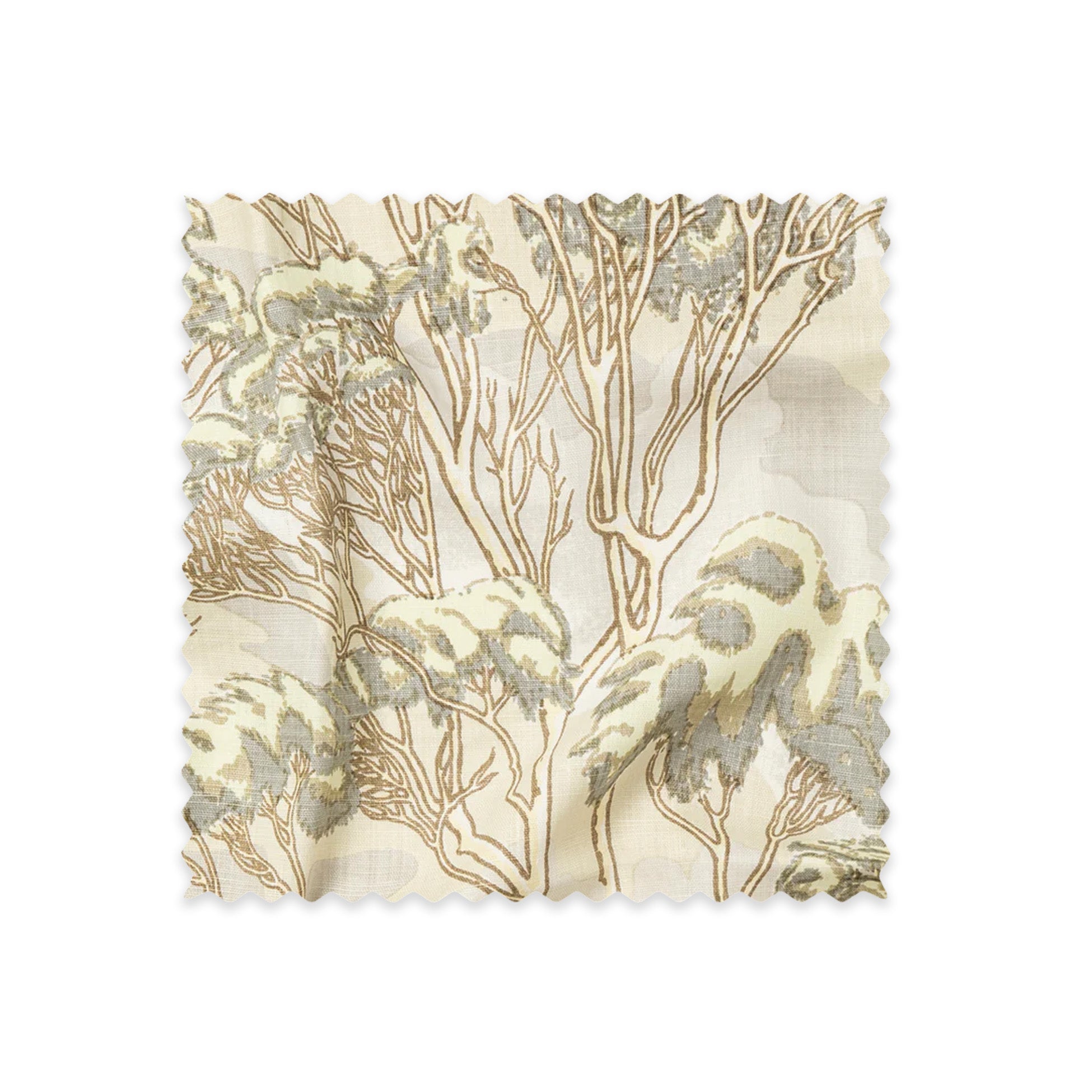 Trees Natural Linen Swatch