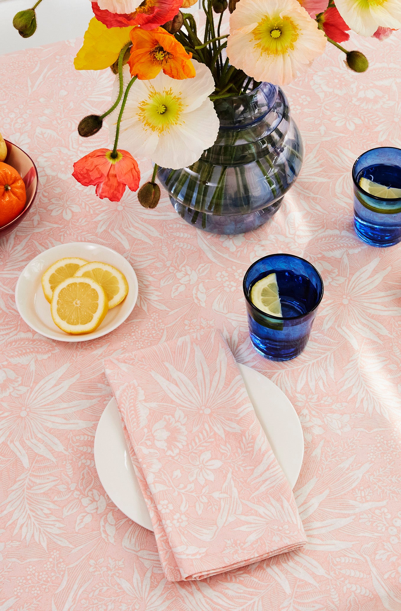Palm Grove Pink Tablecloth