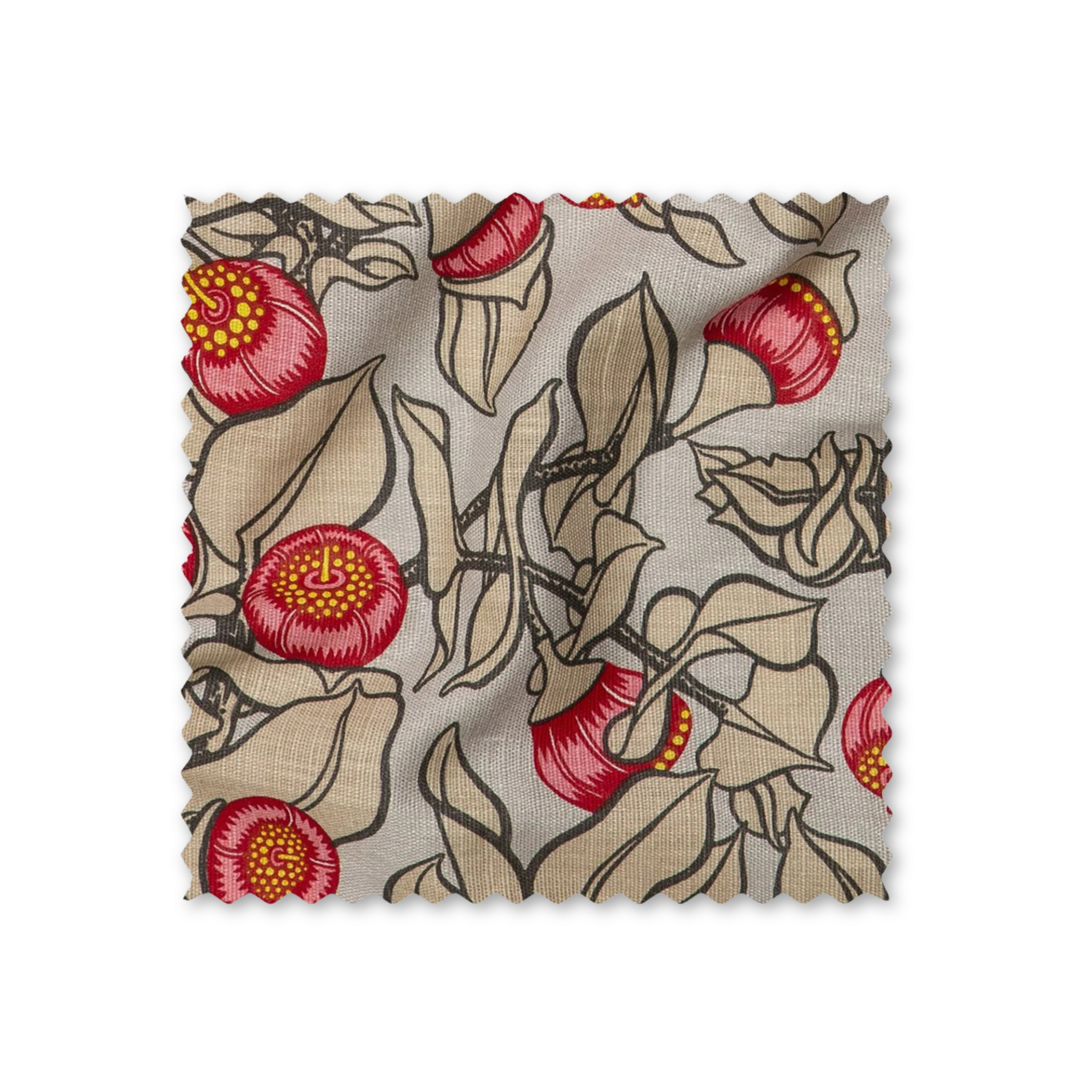 Mottlecah Grey Linen Swatch