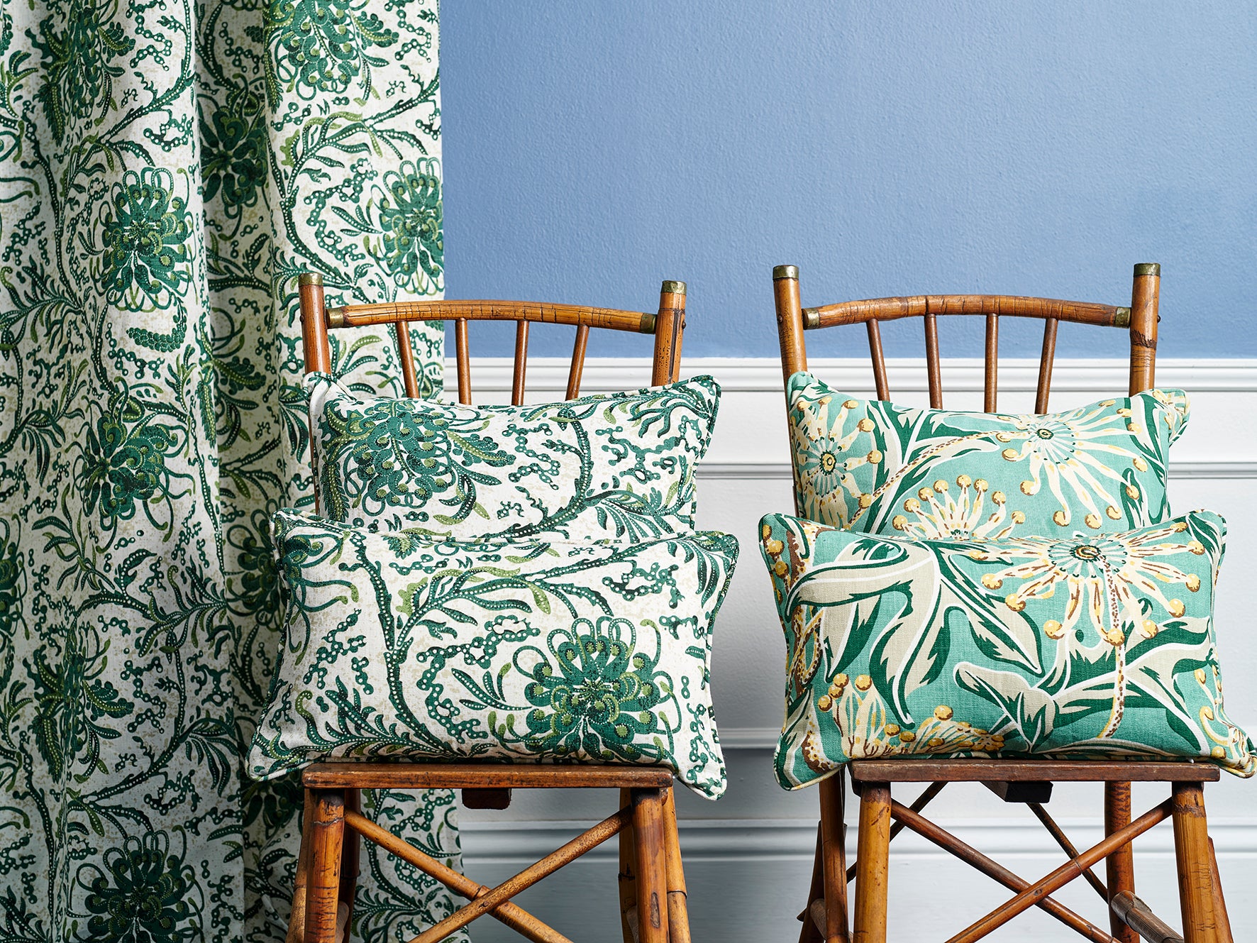 Grevillea Green Bolster Cushion Cover