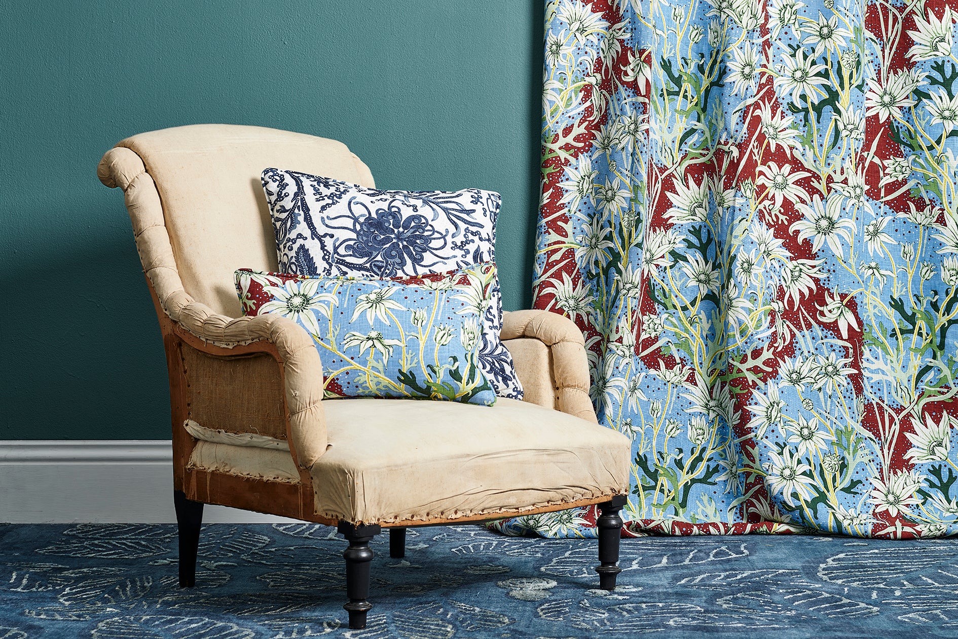 Grevillea Blue Medium Cushion Cover