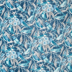 Flowering Gum Blue Furnishing Linen - Custom