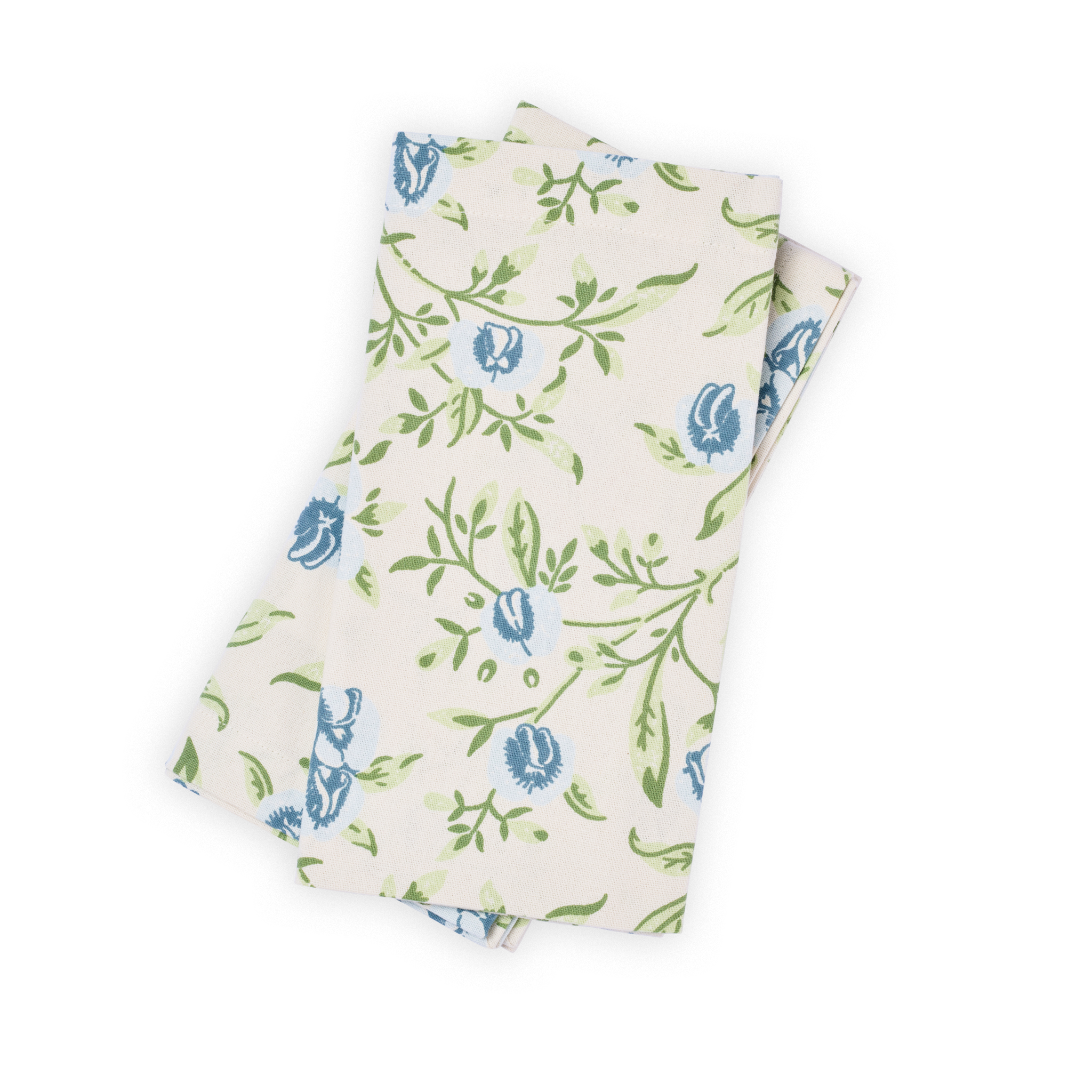 Pea Flower Blue Napkins Set (2)