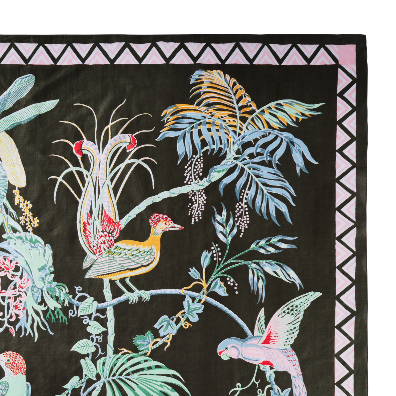 Large Paradise Cocoa Cotton Scarf