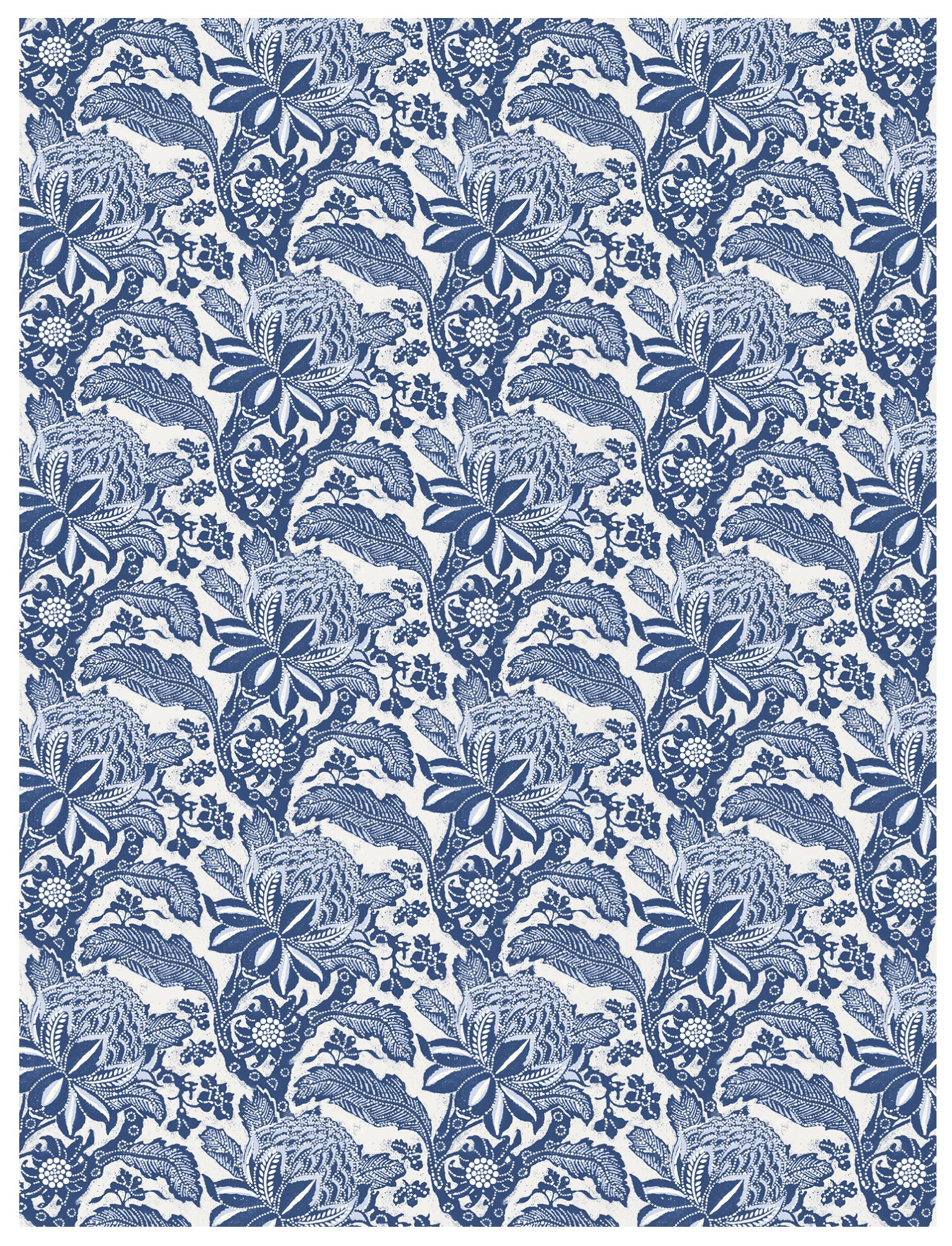 Waratah Blue Wallpaper Swatch/Memo