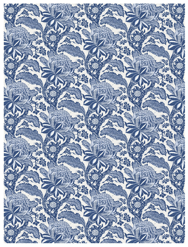 Waratah Blue Wallpaper Swatch Sample