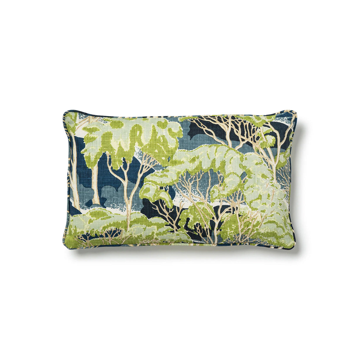 Trees Blue Bolster Cushion Cover