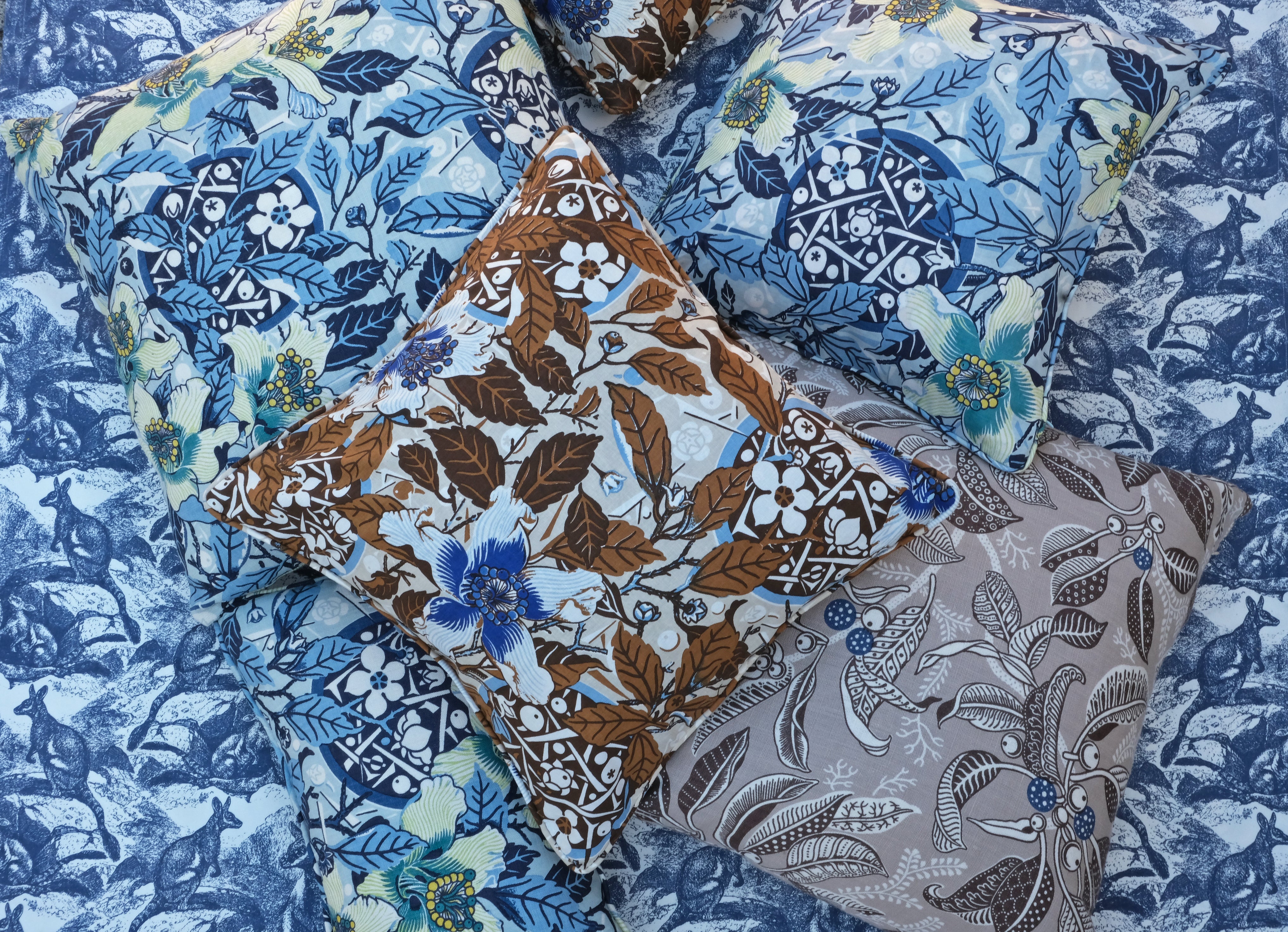 Native Hibiscus Coffee Large Cushion Cover