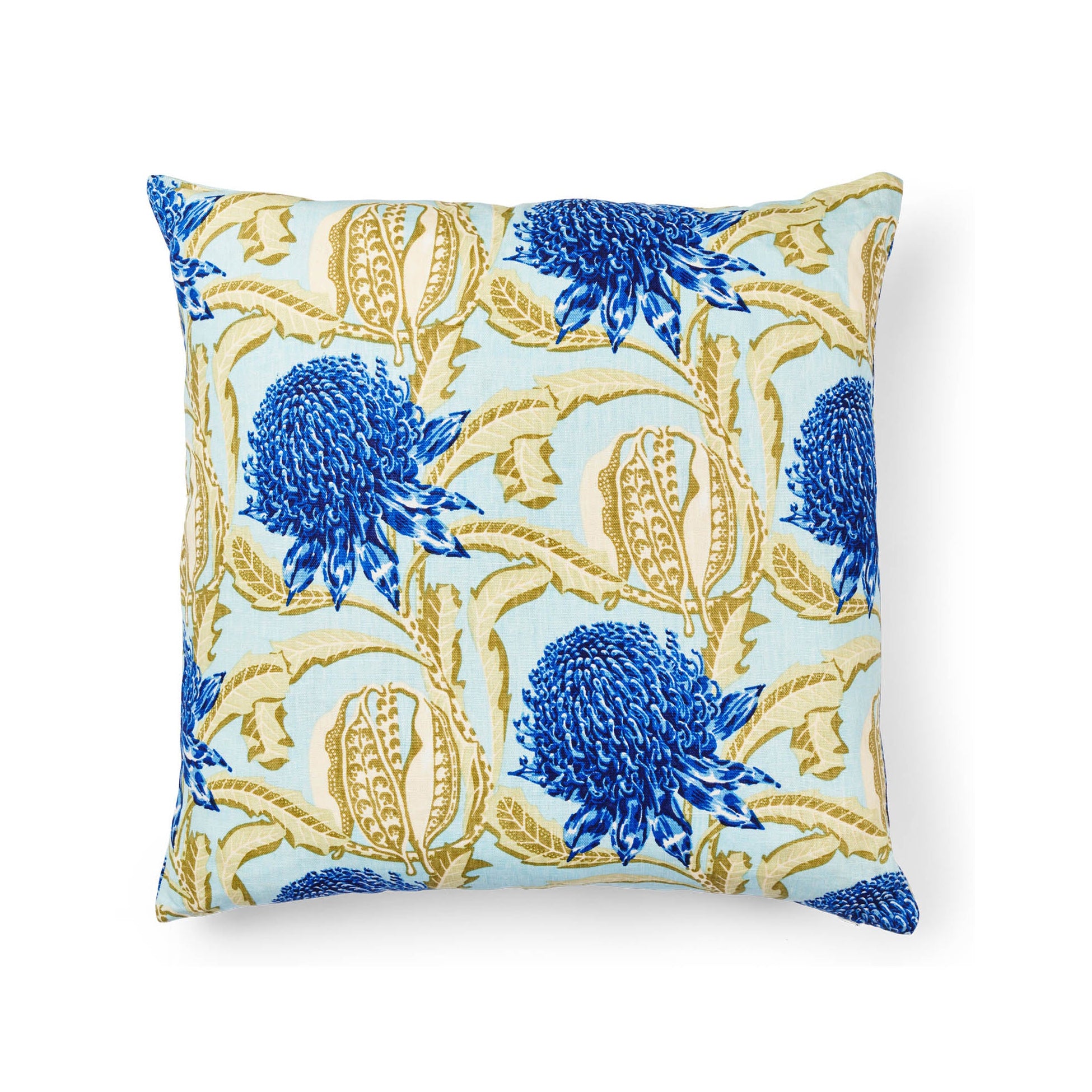 State of Waratah Blue Large Cushion Cover