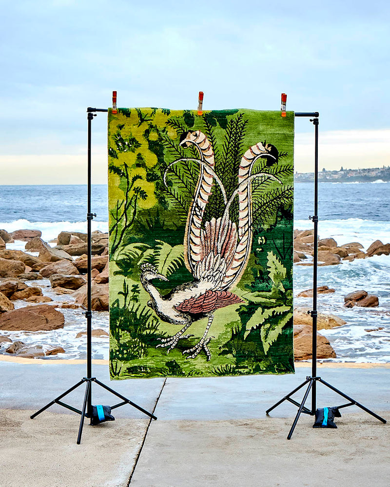 Lyre Bird Custom Rug