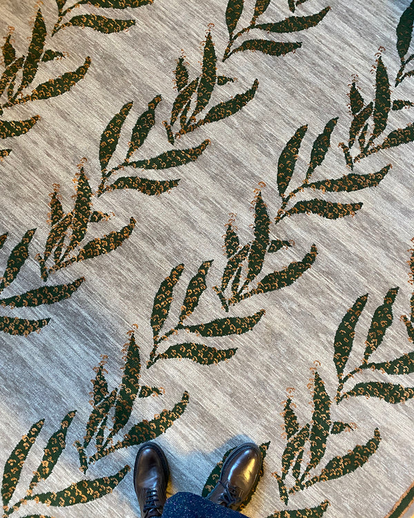 Green Leaf Custom Rug