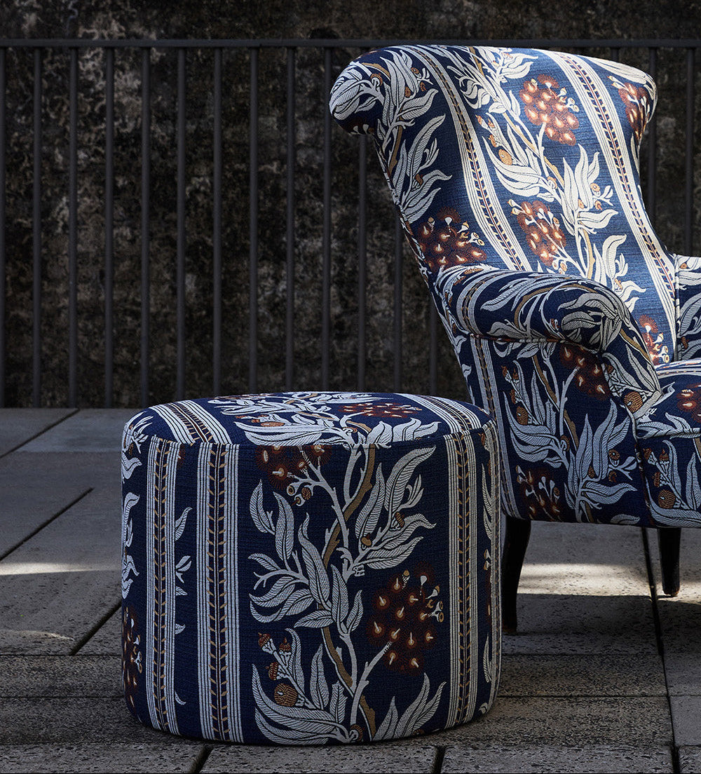 gum blossom stripe navy