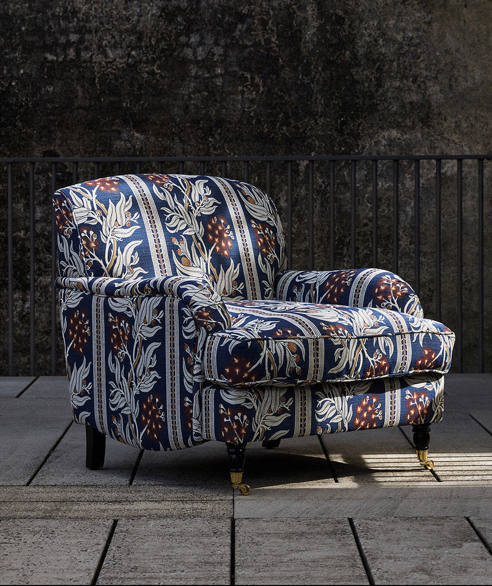 Gum Blossom Stripe Navy