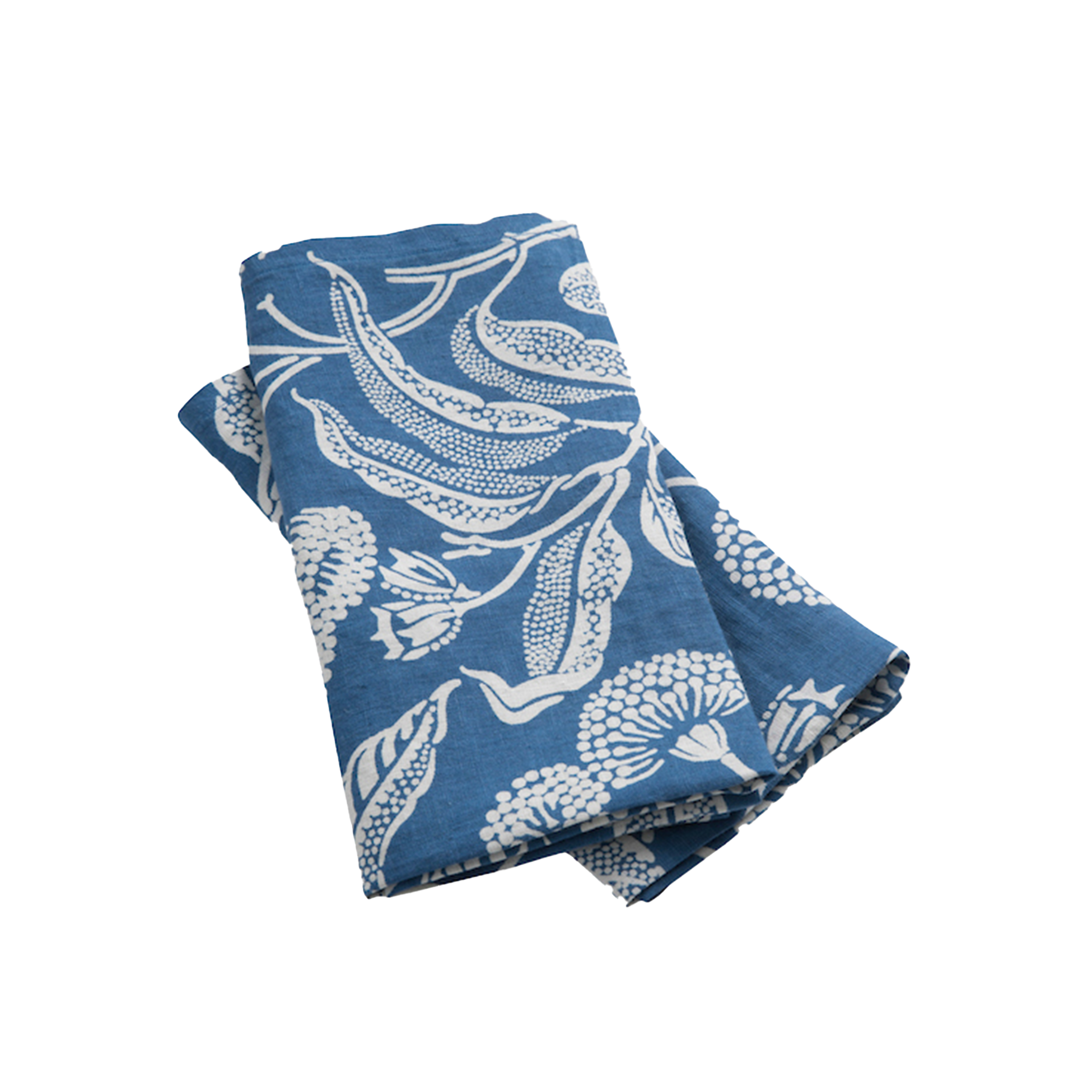 Angophora Blue 100% Linen Napkin Set (2)