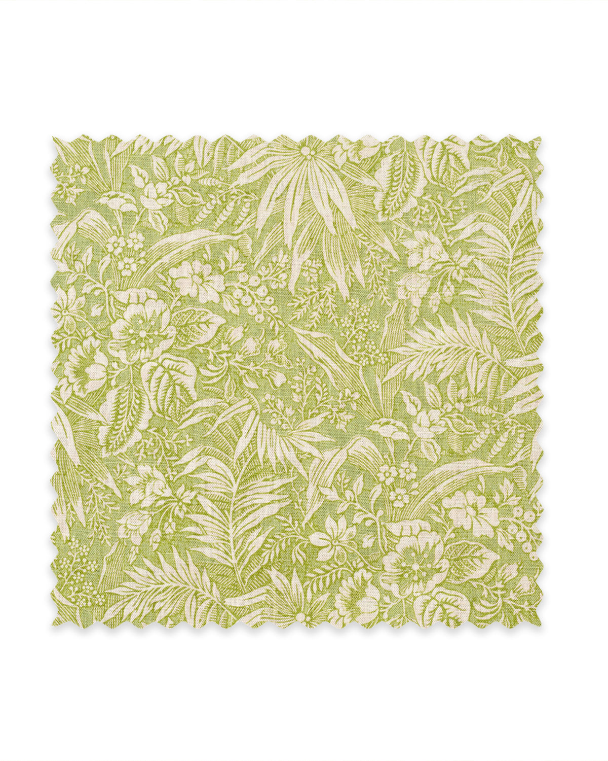 Palm Grove Green Linen Swatch