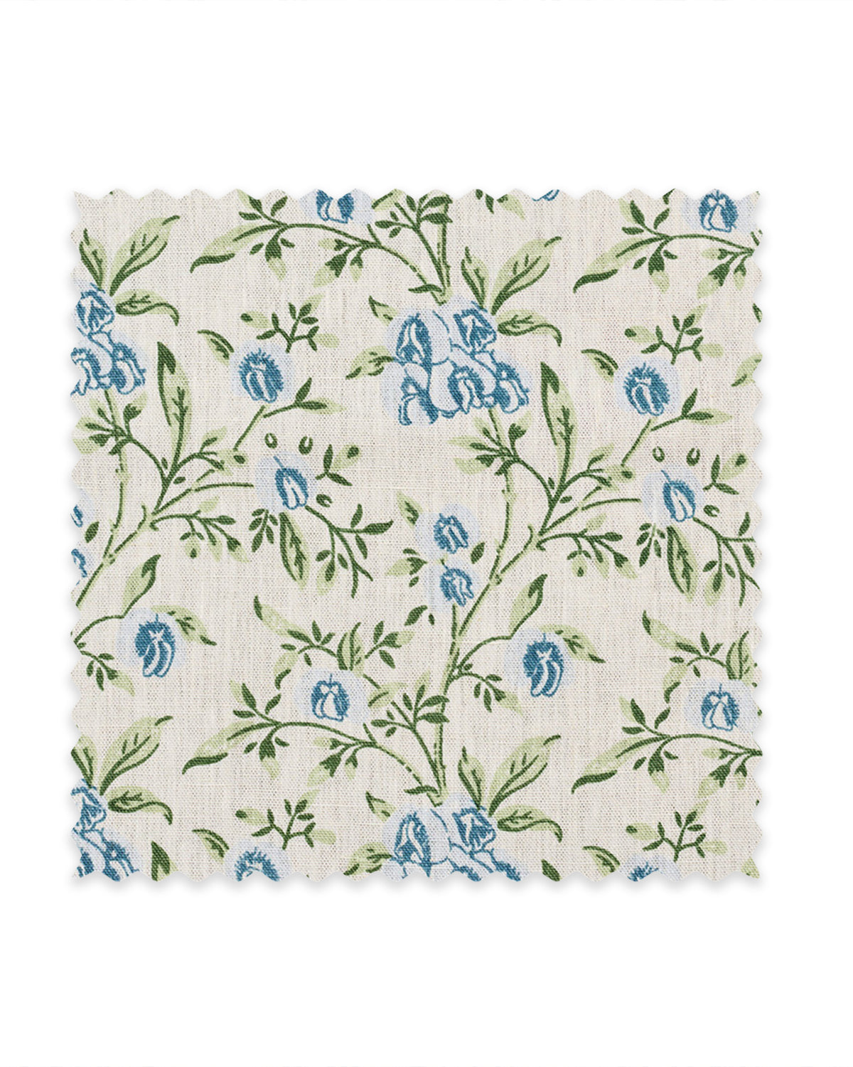 Pea Flower Blue Linen Swatch