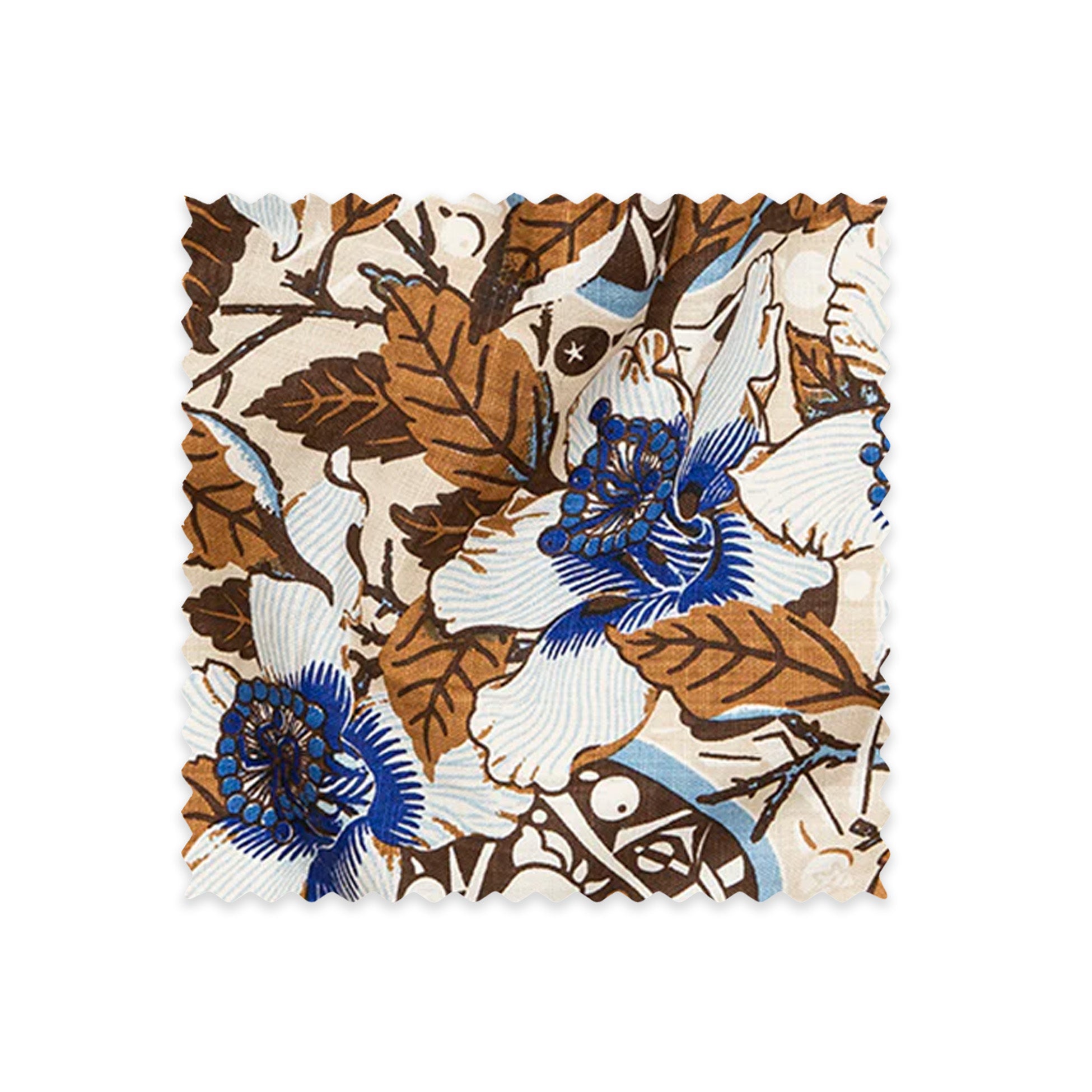 Native Hibiscus Coffee Linen Swatch