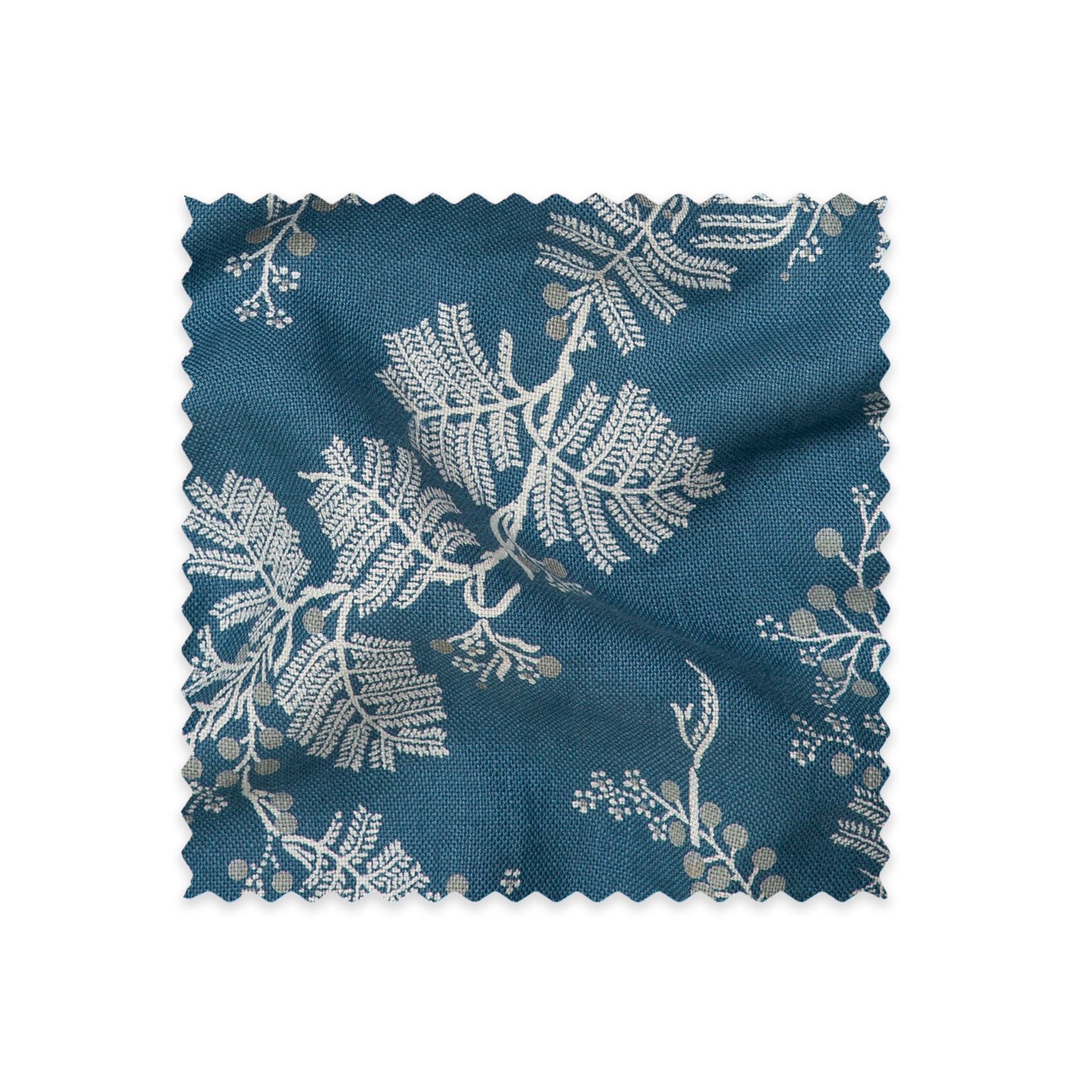 Wattle Blue Denim Linen Swatch