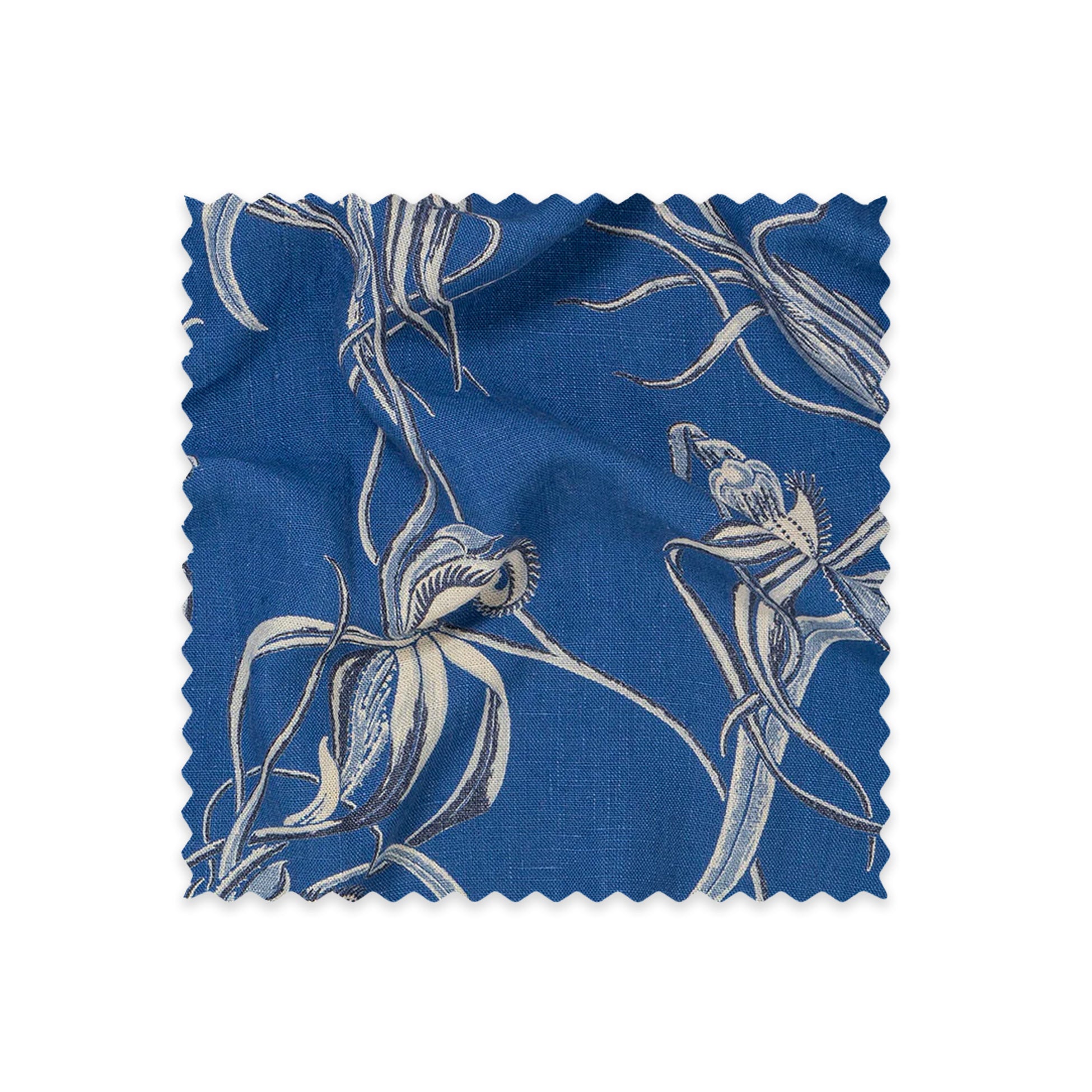 Native Orchid Blue Linen Swatch