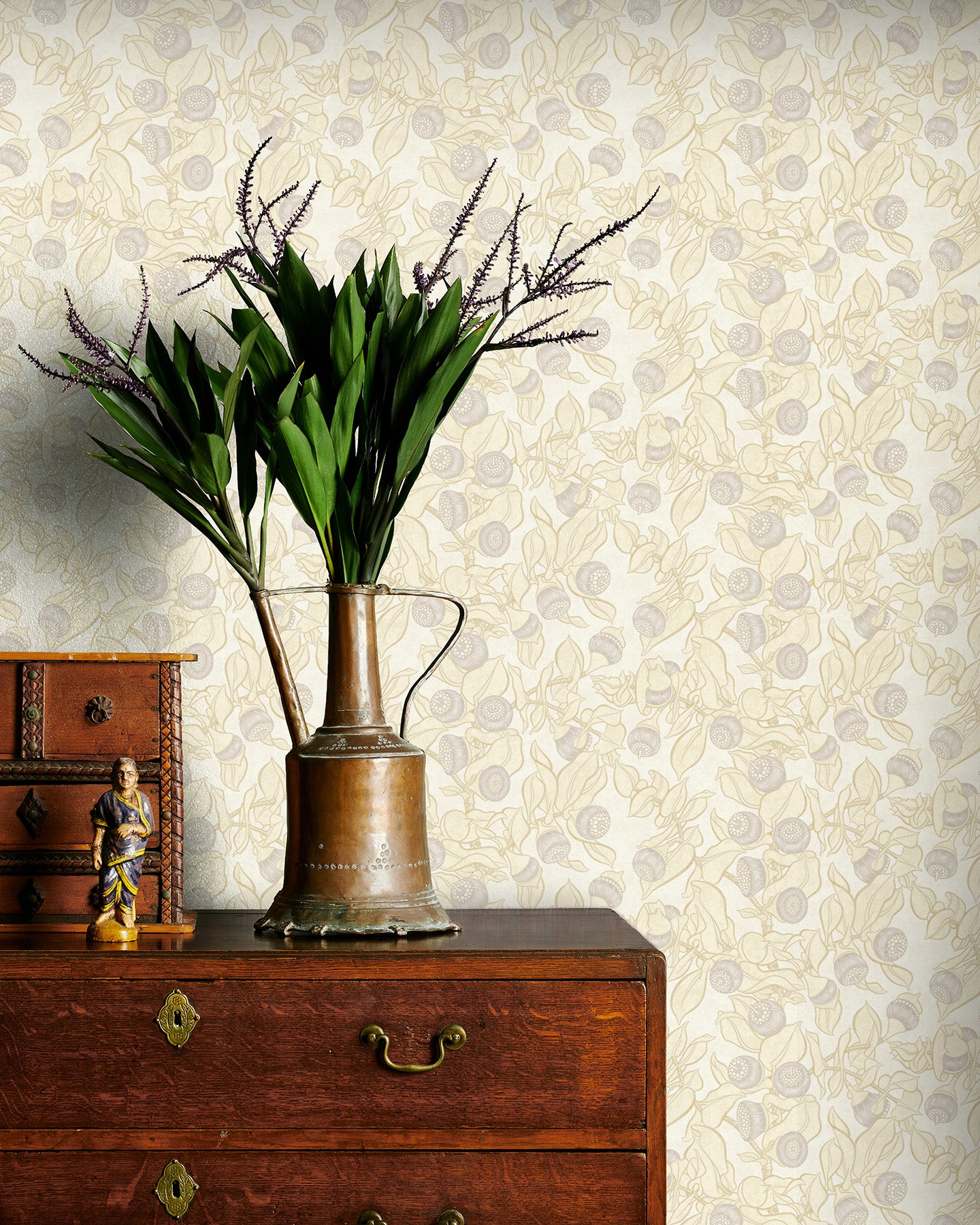 Utopia Goods yellow wallpaper portrait image - Designer floral wallpaper-Mottlecah Lemon wallpaper