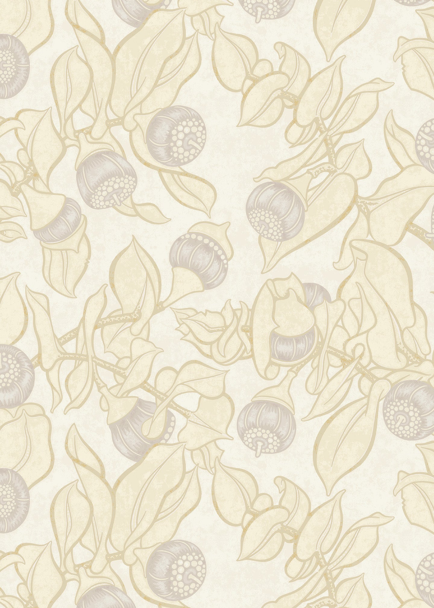 Utopia Goods yellow wallpaper portrait image - Designer floral wallpaper-Mottlecah Lemon wallpaper
