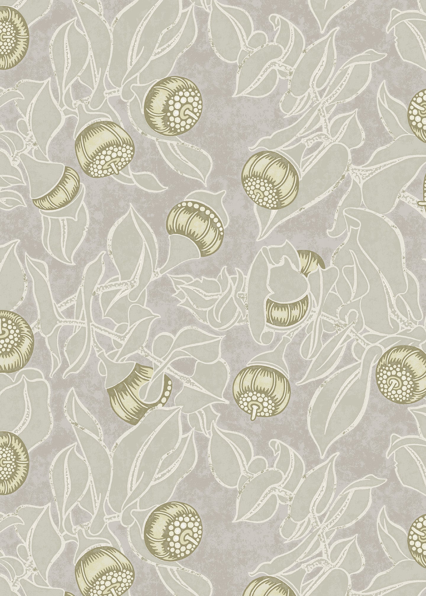 Utopia Goods grey wallpaper portrait image - Designer floral wallpaper-Mottlecah Pebbly wallpaper