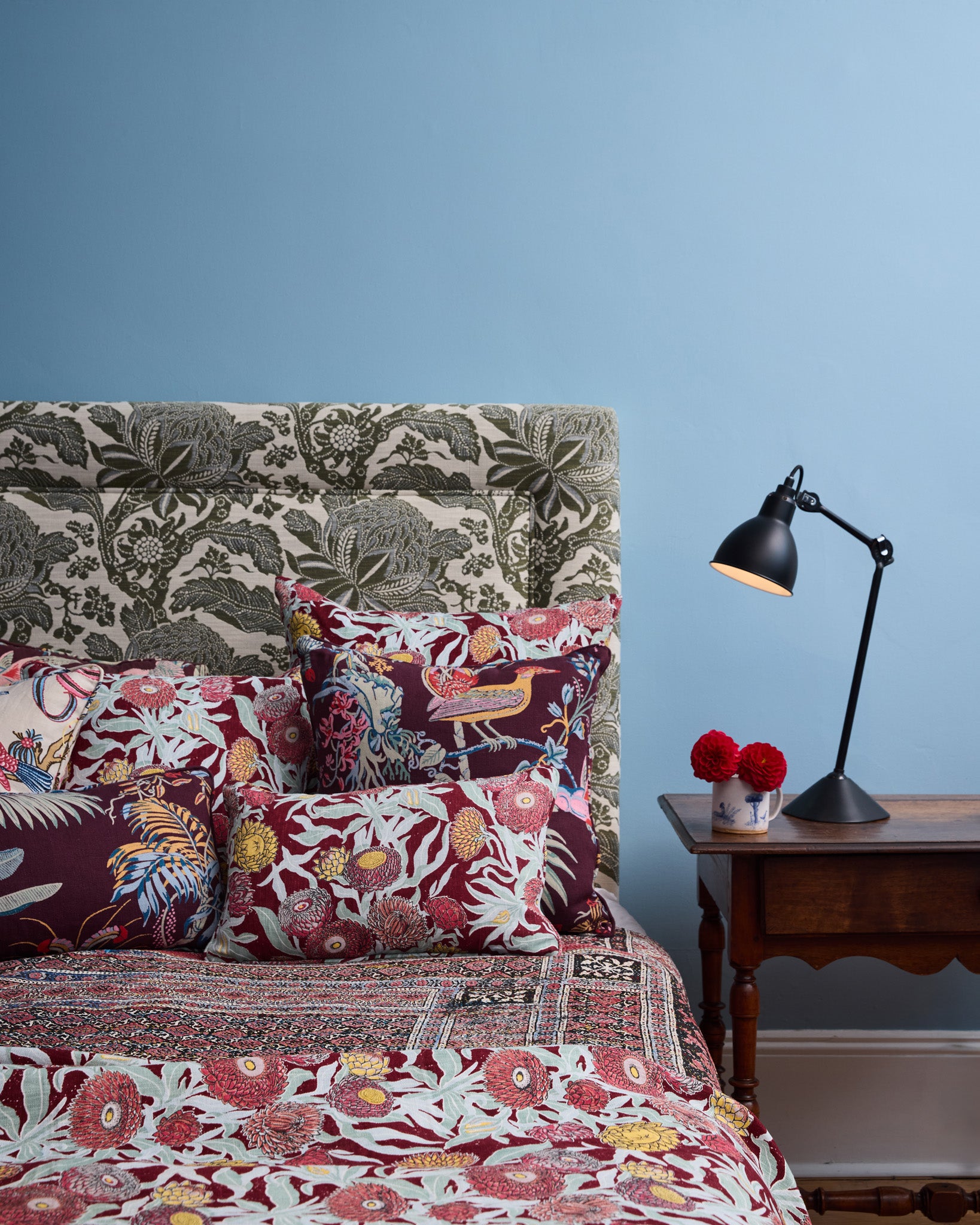 Everlasting Claret Bolster Cushion Cover