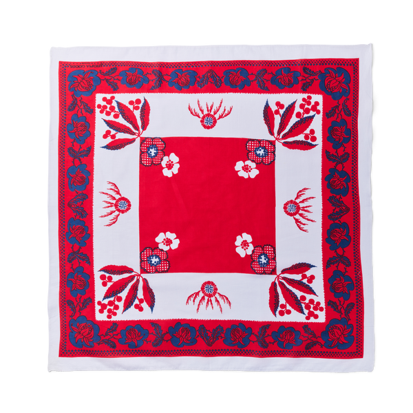 Wattle Red and Blue Cotton Bandana