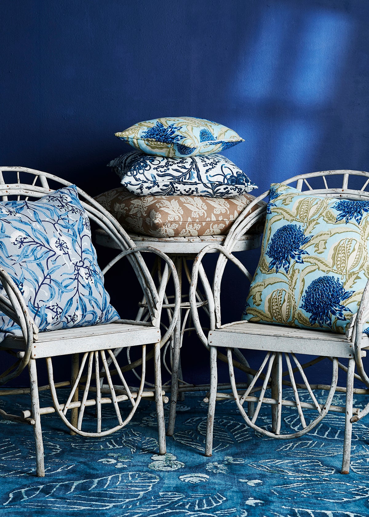River Gum Blue Large Cushion Cover