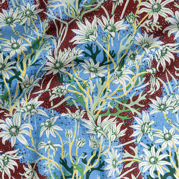 Flannel Flower Sky Furnishing Linen