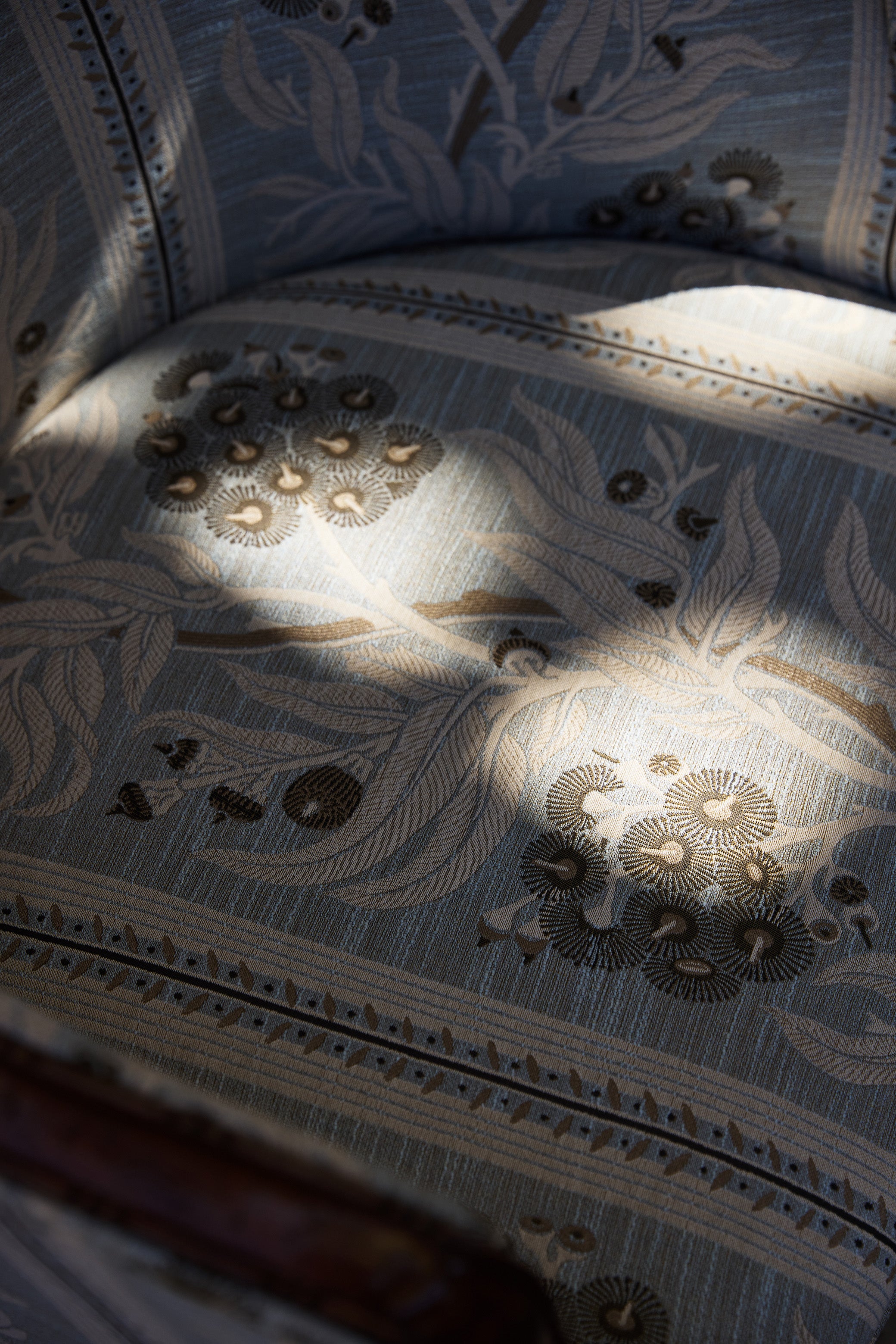 Gum Blossom Stripe Natural Performance Fabric