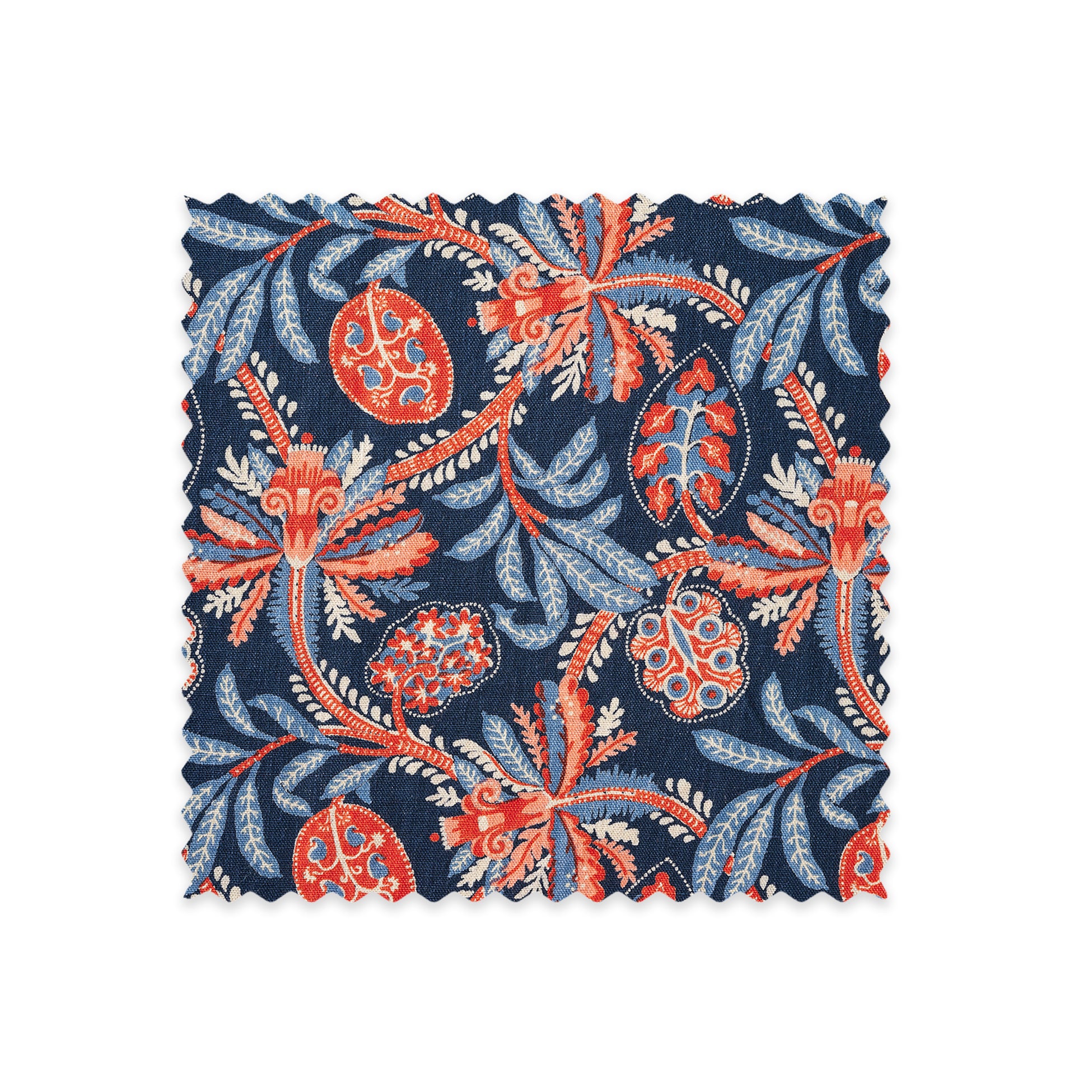 Honeyflower Indigo Linen Swatch