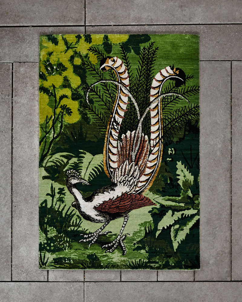 Lyre Bird Custom Rug