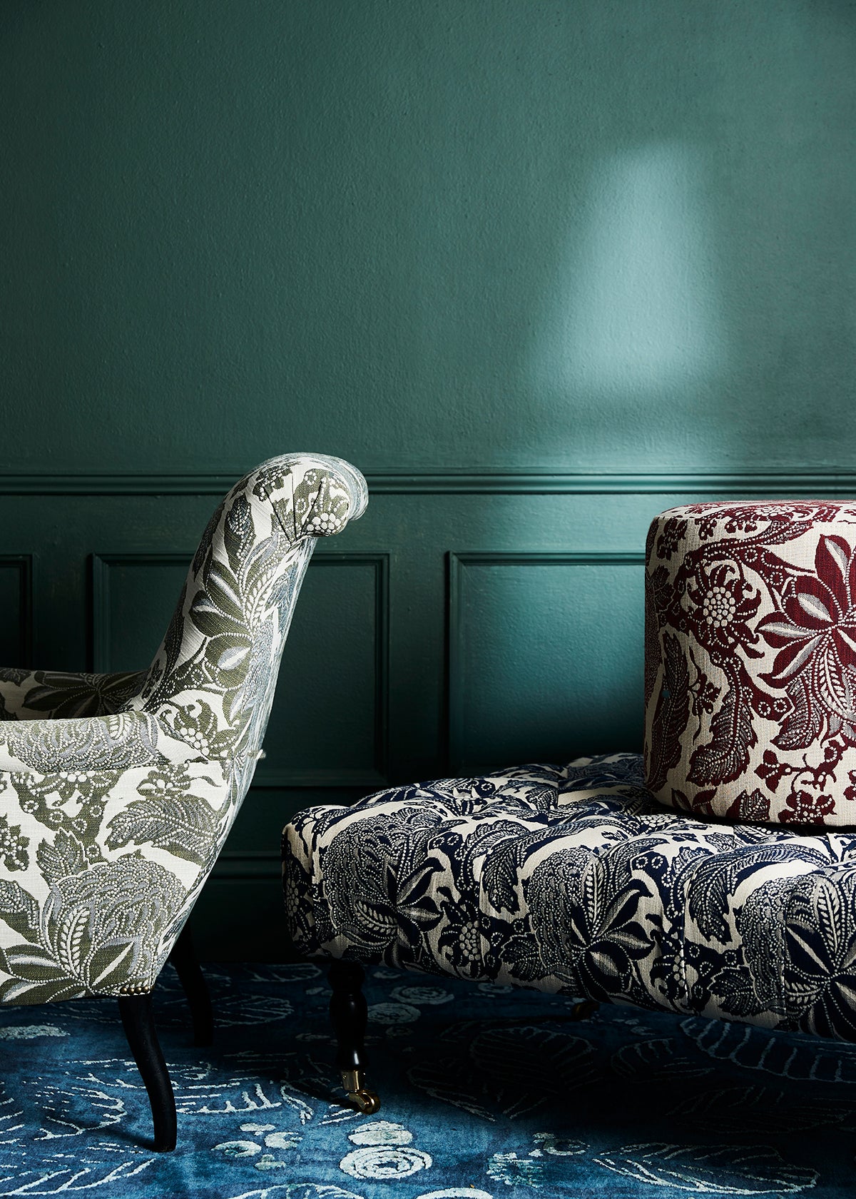 Waratah Indigo Performance Fabric