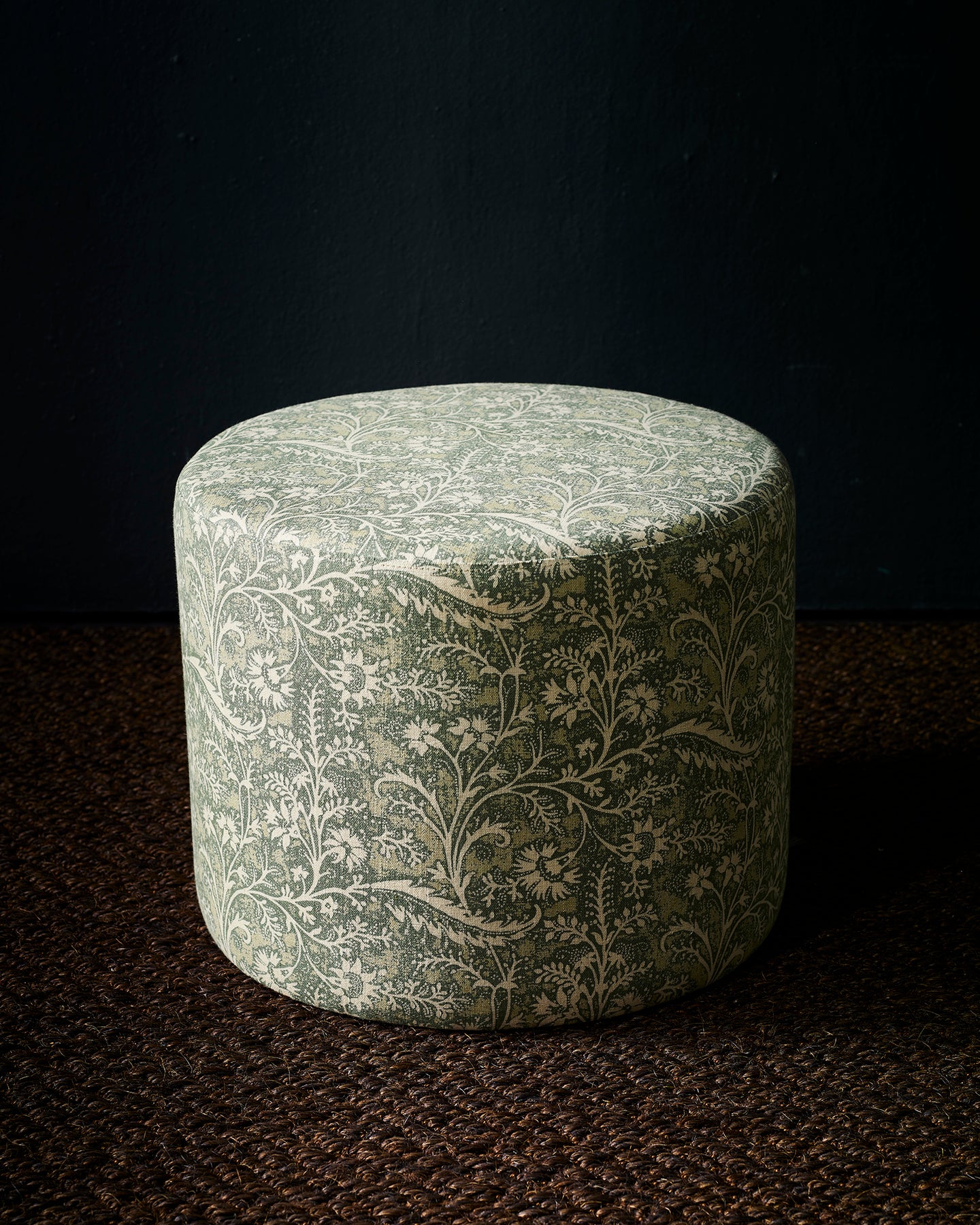 Wildflower Sage Small Round Ottoman