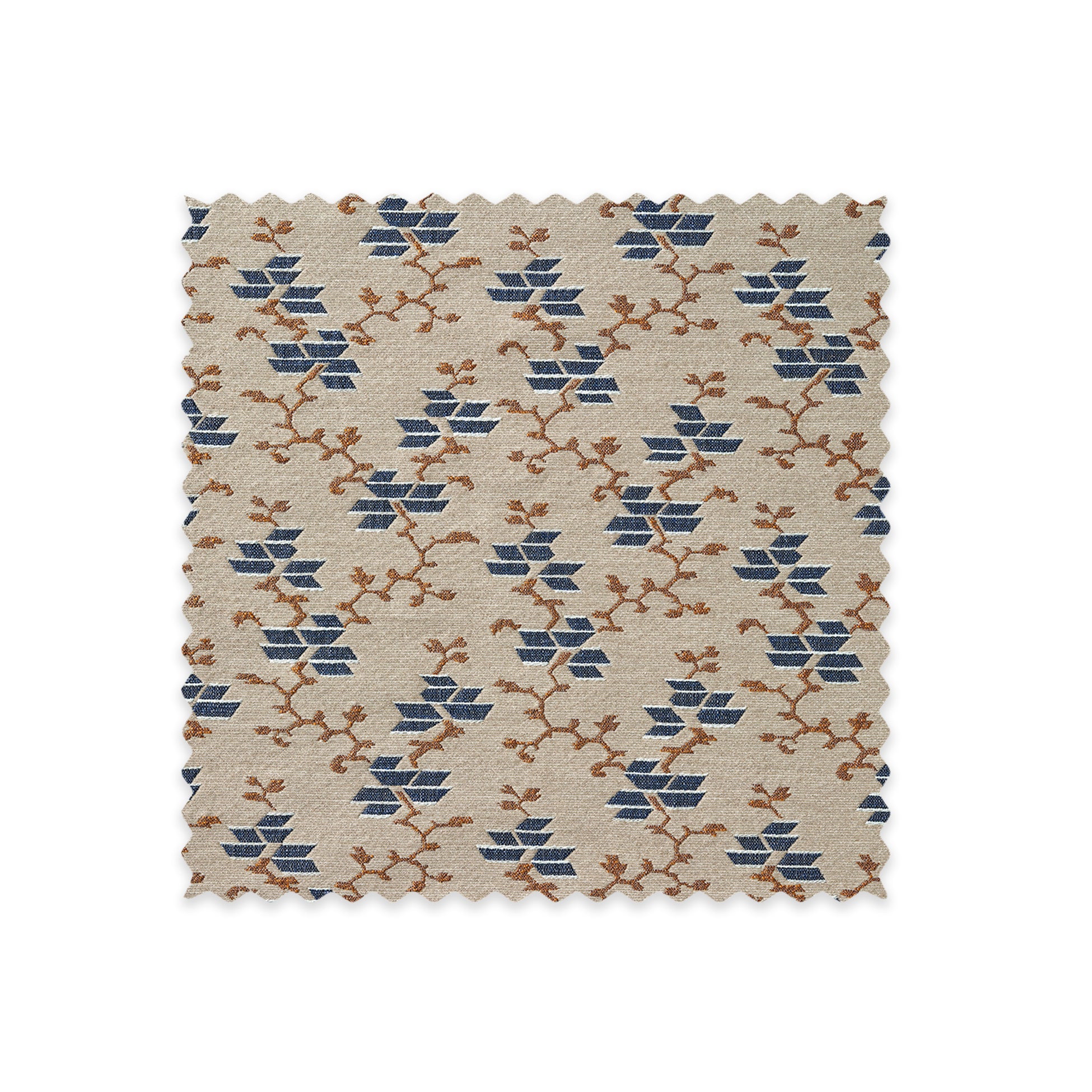 Geometric Buds Natural Performance Fabric Swatch