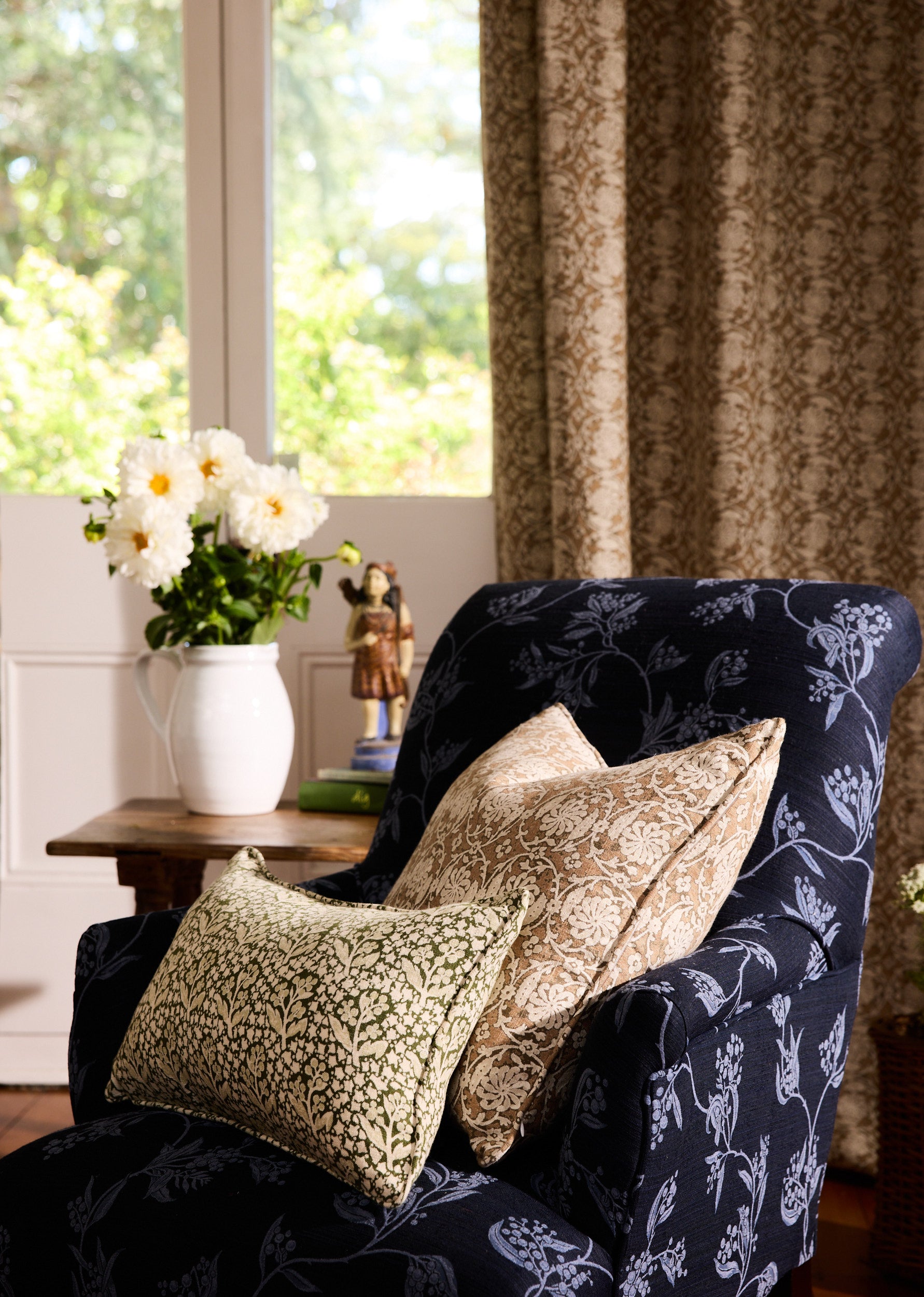 Acacia Olive Bolster Cushion Cover