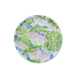 Trees Blue Round Tray