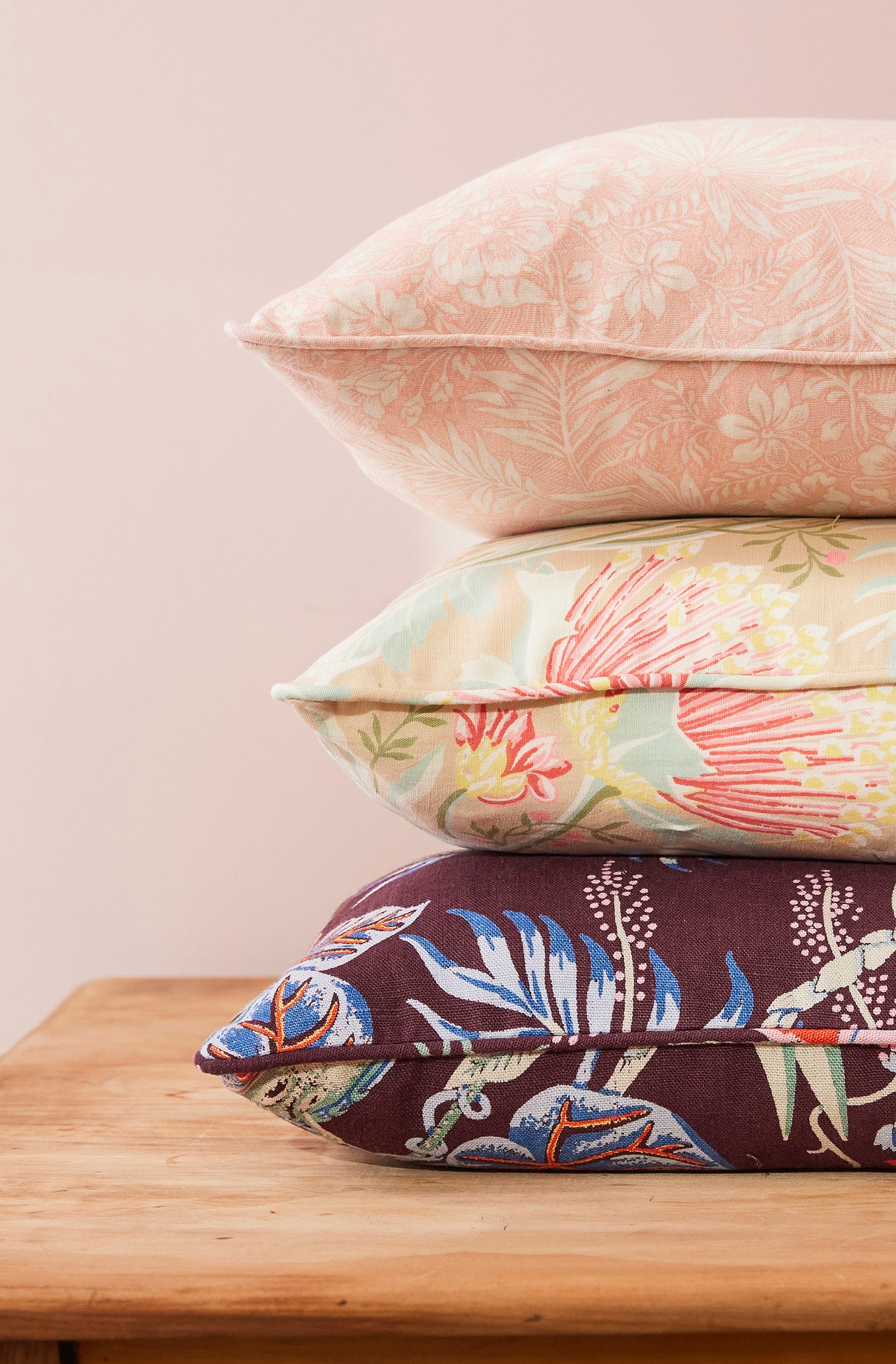 Palm Grove Pink Medium Cushion Cover
