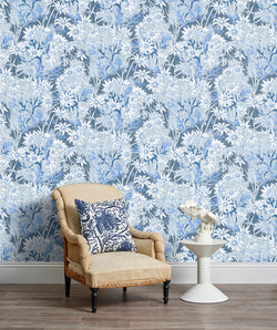 Flannel Flower Blue Wallpaper