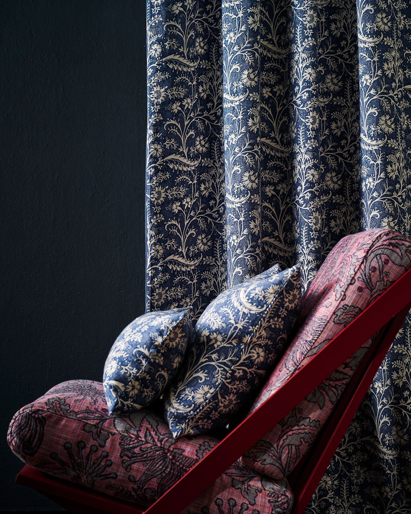 Wildflower Denim Furnishing Linen