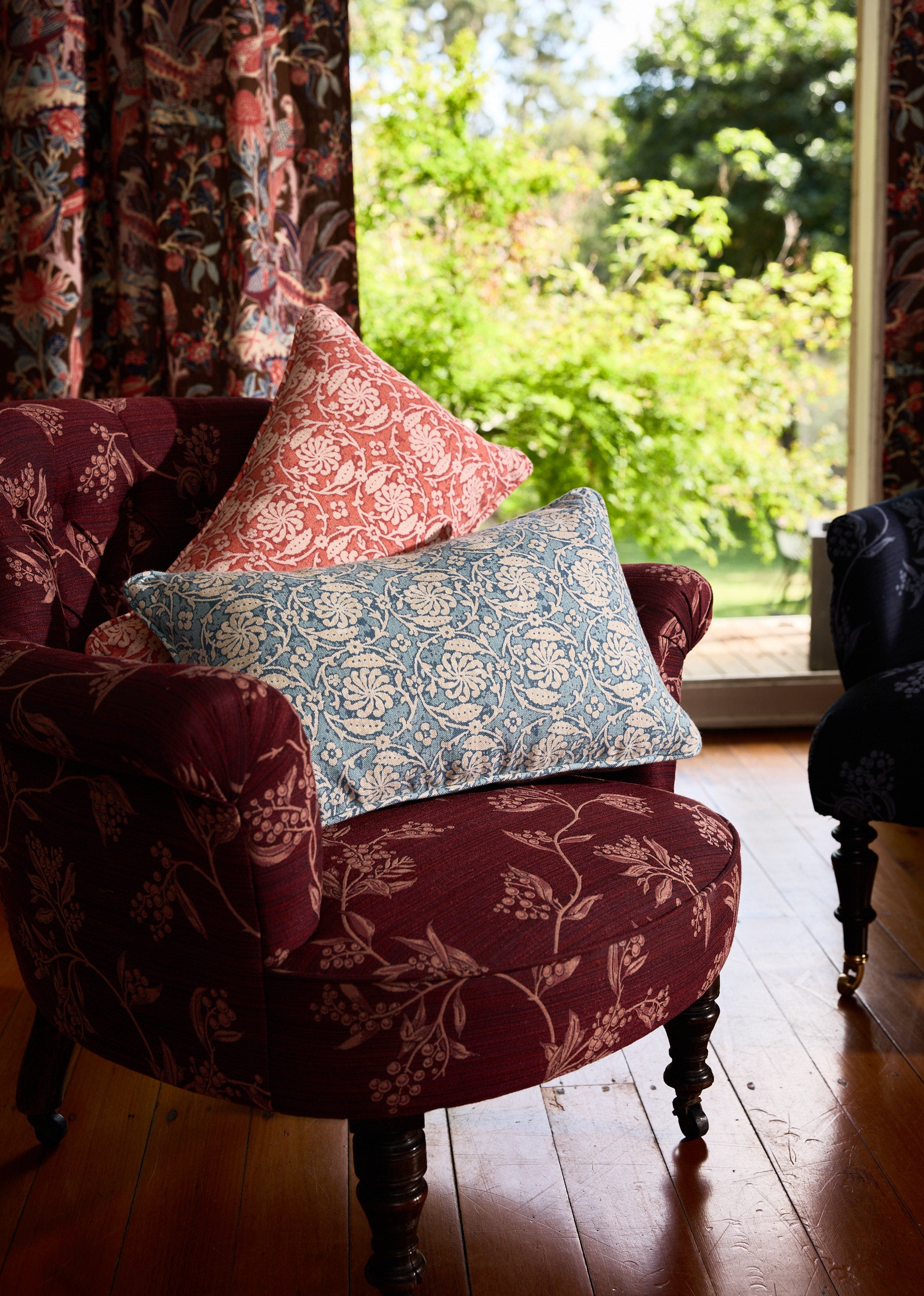 Pinwheel Coral Bolster Cushion Cover