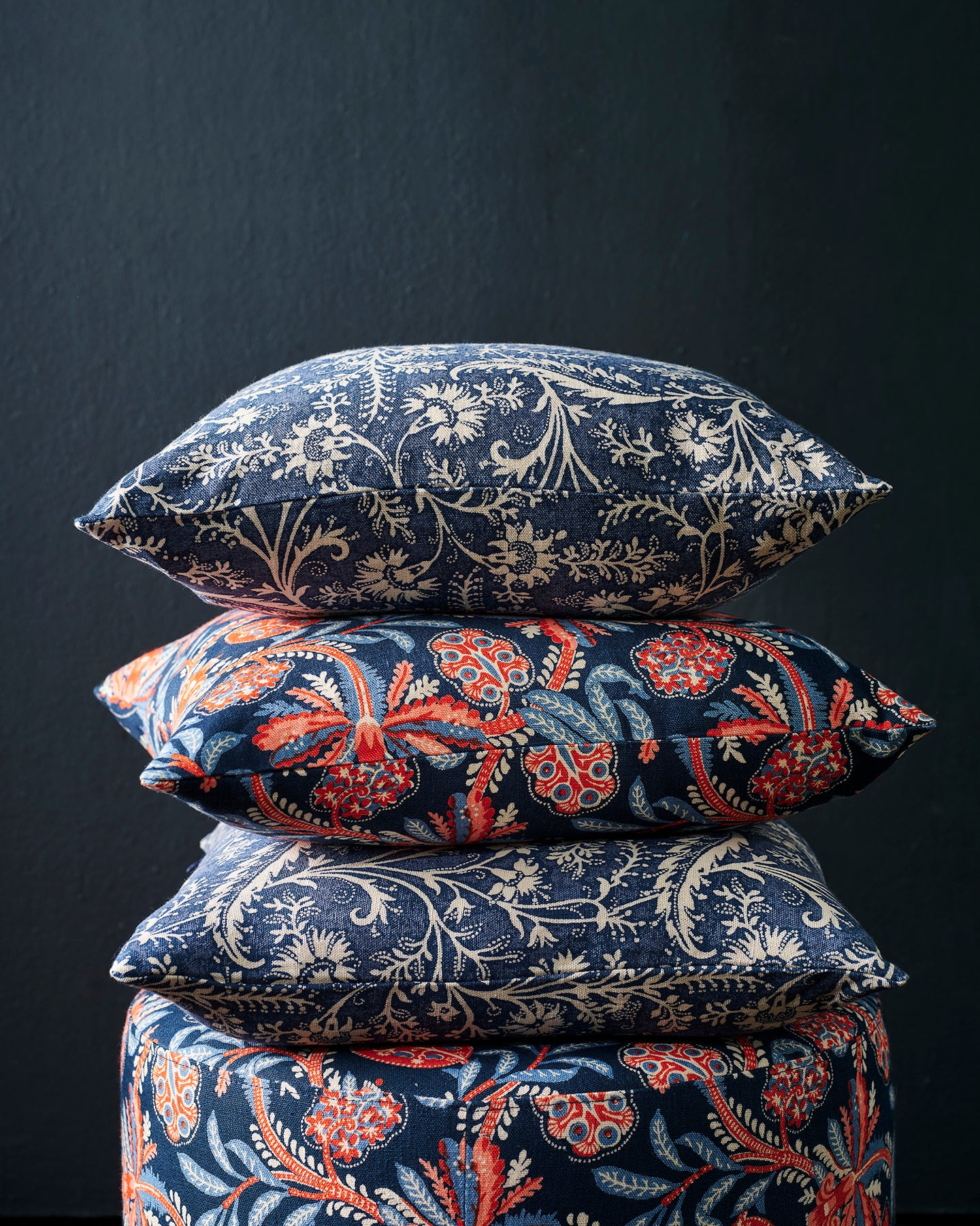 Honeyflower Indigo Large Cushion Cover