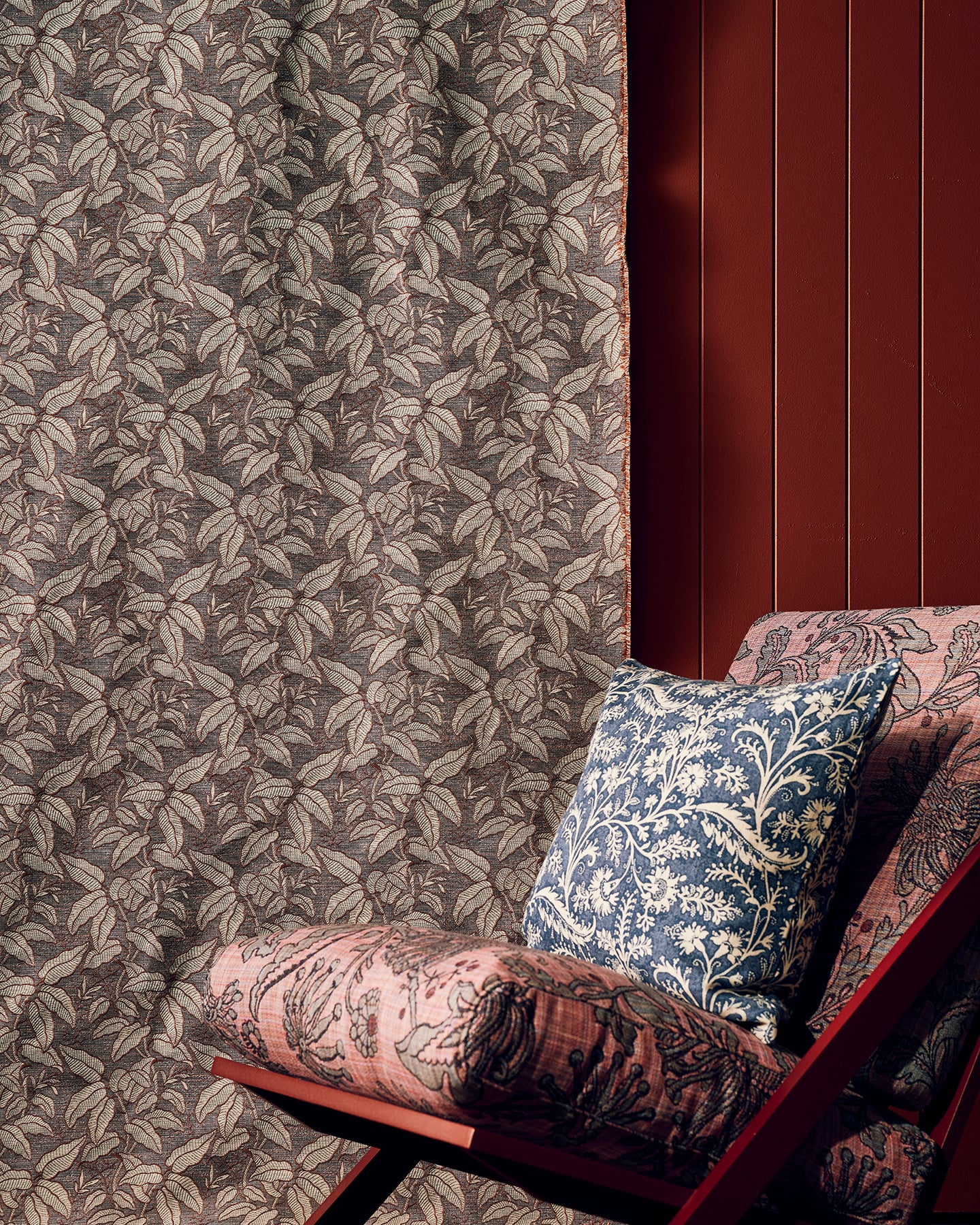 Wildflower Denim Medium Cushion Cover