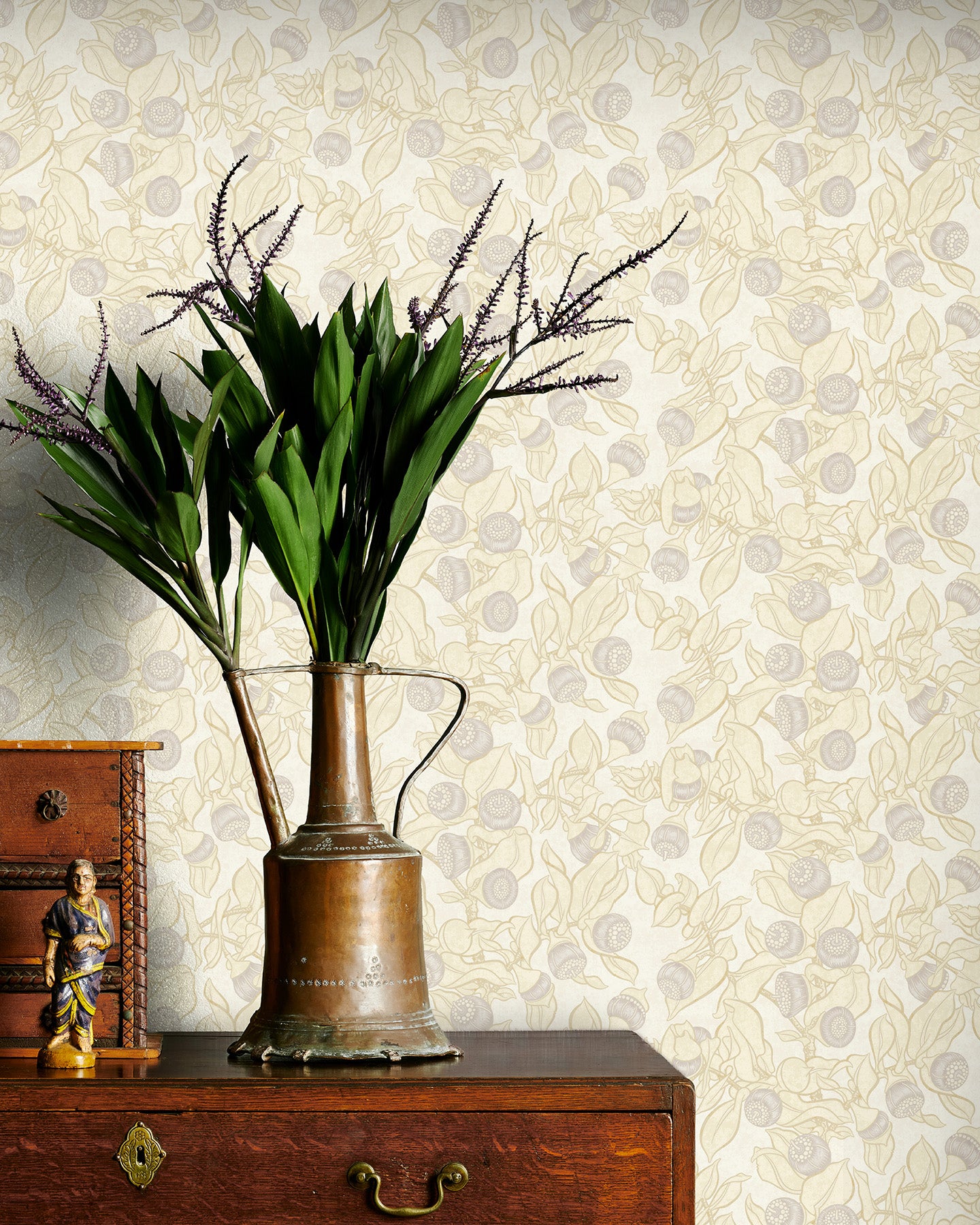 Utopia Goods yellow wallpaper portrait image - Designer floral wallpaper-Mottlecah lemon wallpaper